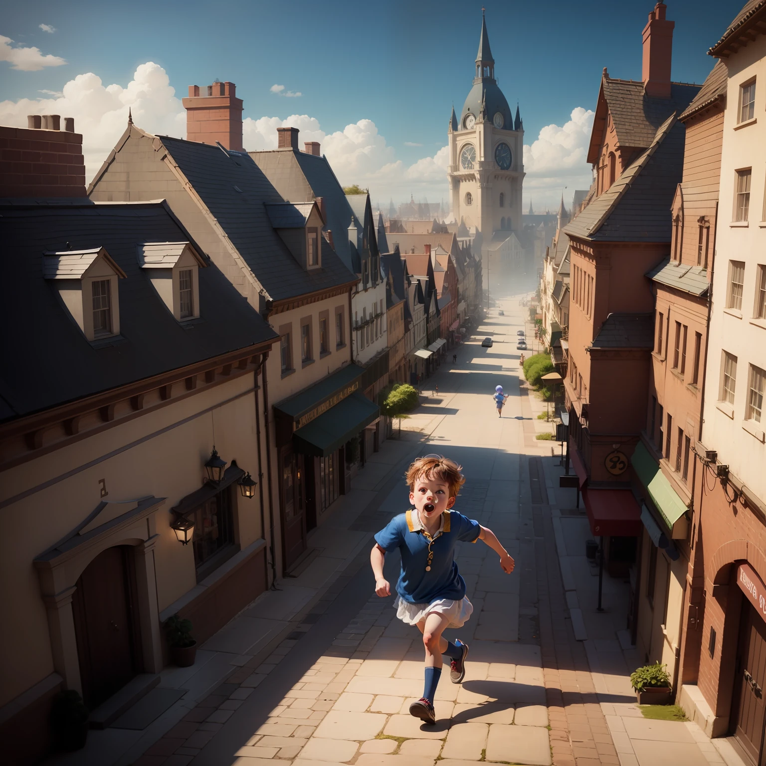 Wee Willie Winkie ran through the town, concept art, 4k