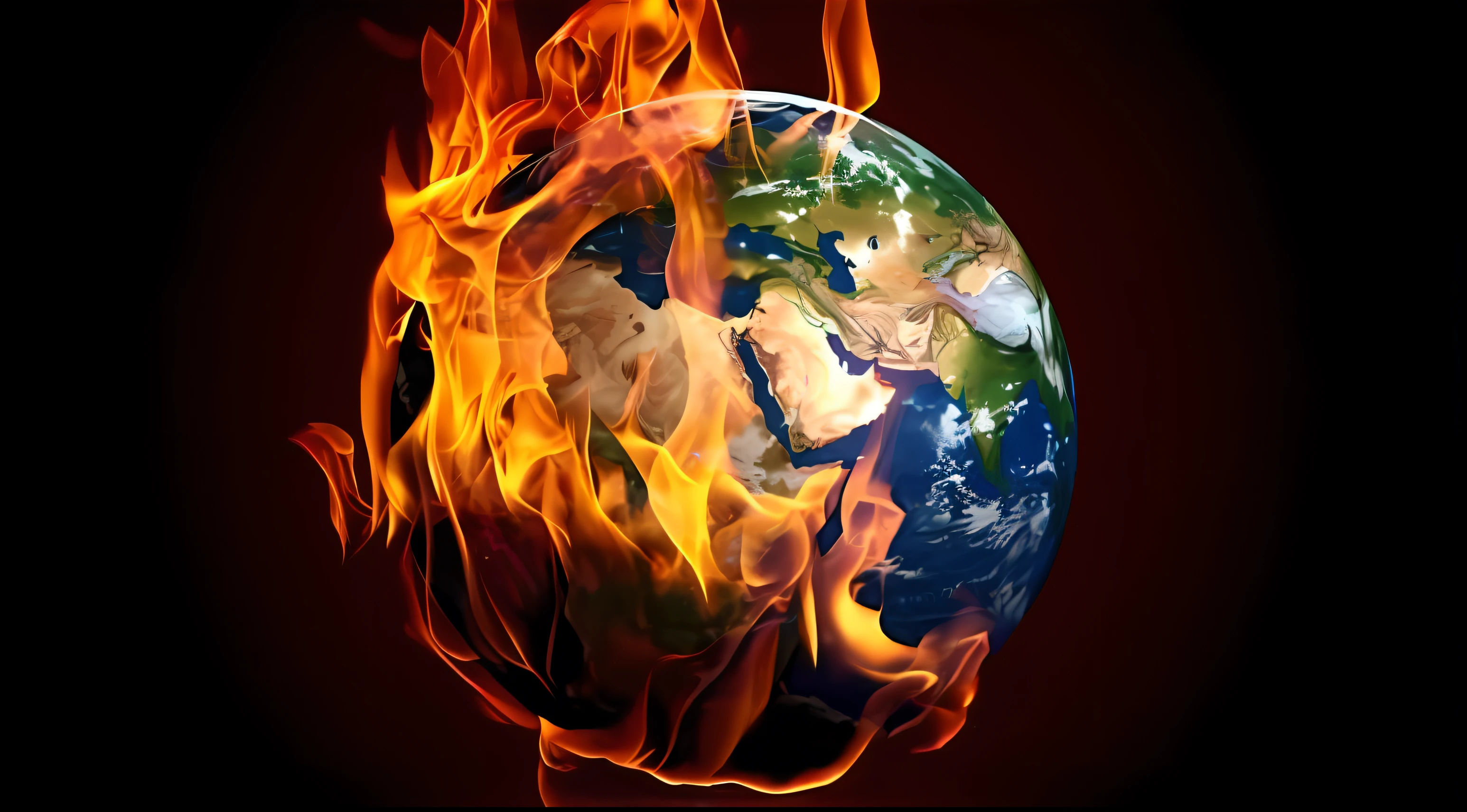 a close up of a burning earth with a black background, the world is on fire, the world on fire, world on fire, planet earth from space on fire, global warming, burning world, end of world, scorched earth, end of the world, dying earth, planet earth exploding, climate change, hell on earth, profile pic, fires burning everywhere