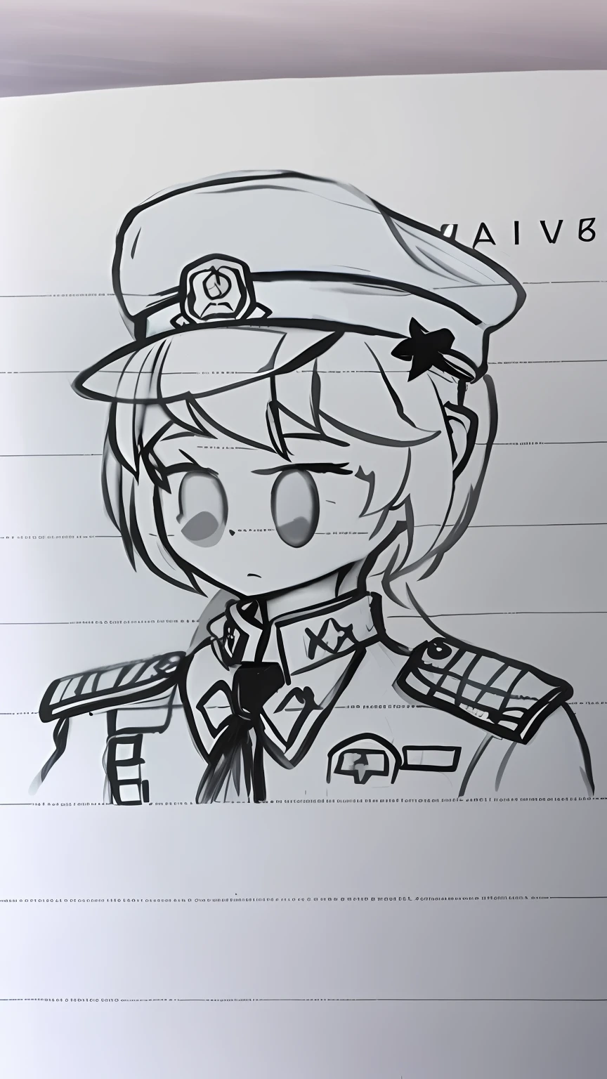 Painting of a female soldier in uniform, Female protagonist 👀 :8, Kantai collection style, in a soldier uniform, officer, inspired by Leng Mei, unknown artstyle, soldier girl, anime shading), in an anime style, inspired by Kawabata Ryūshi, anime sketch, in a soldier uniform
