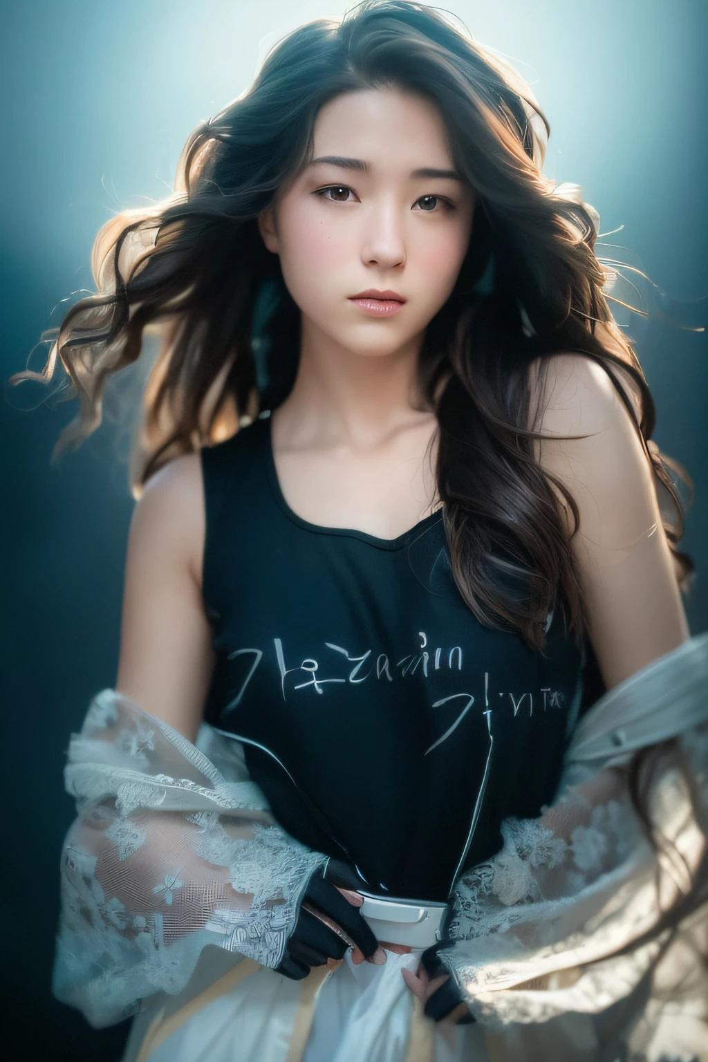 (best qualtiy, 8k, tmasterpiece:1.3)) ，（One guy：1.4），1girl，Portrait Photogram，hight contrast， God perspective，Aperture F1.2，Focal length 24mm，（ full bodyesbian：1.2），Ultra-detailed skin details，Detailed fabric texture