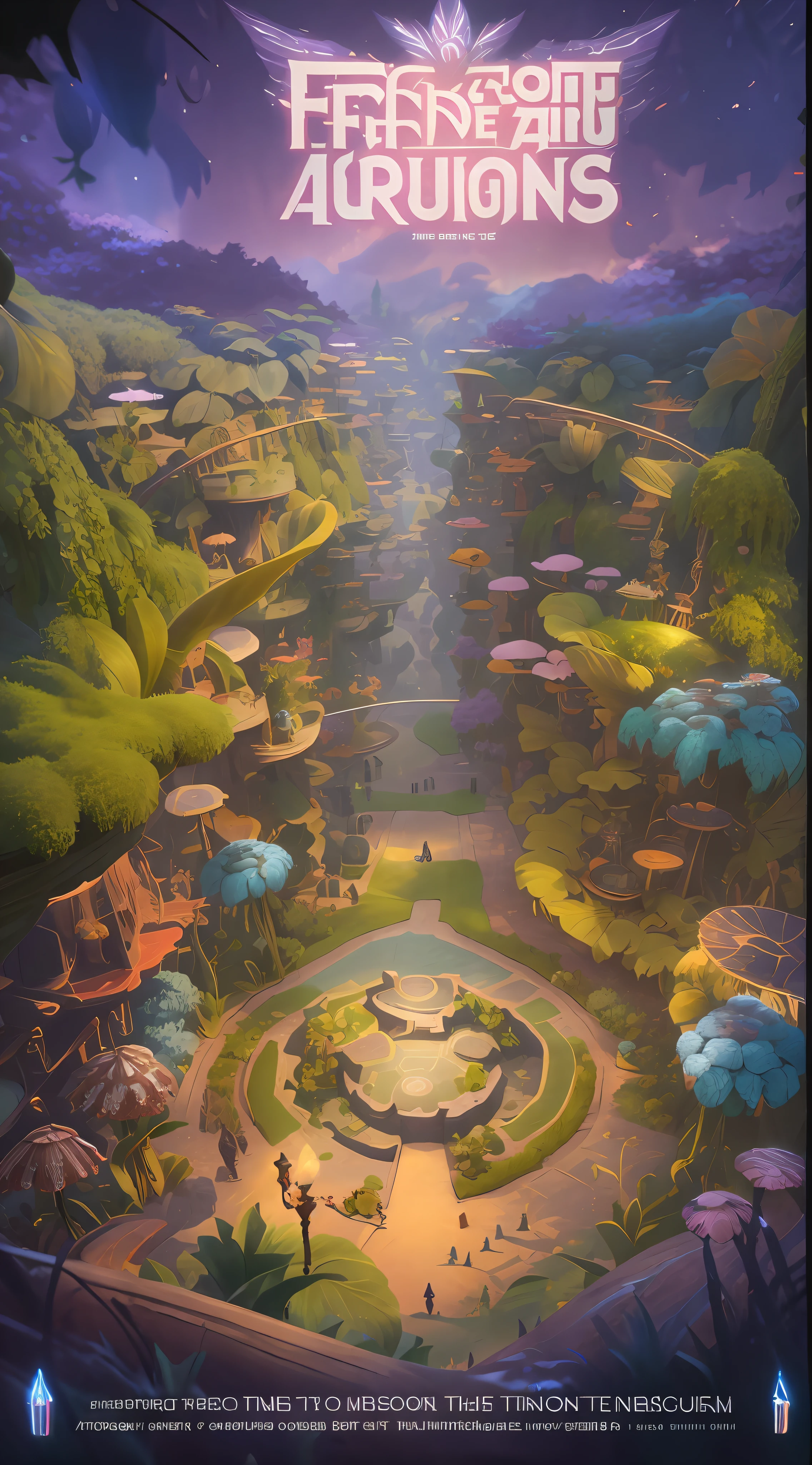 game poster,Grind the residence,Pedras preciosas,fairy fruit, magic fairy forest, Mushroom forest, concept art magical highlight, magical fantasy 2 d concept art, magical forest backround, Magic world. Colorful, colorful concept art, Mobile game art, glowing mushrooms, enchanted magical fantasy forest, fairy kingdom forest, Magic Forest, magical fantasy forest, fairy tale forest