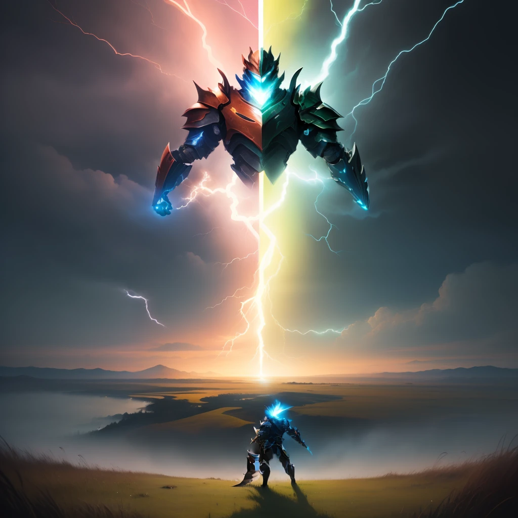 s Armor　midnight　green grass　lightning bolt　armor　ember