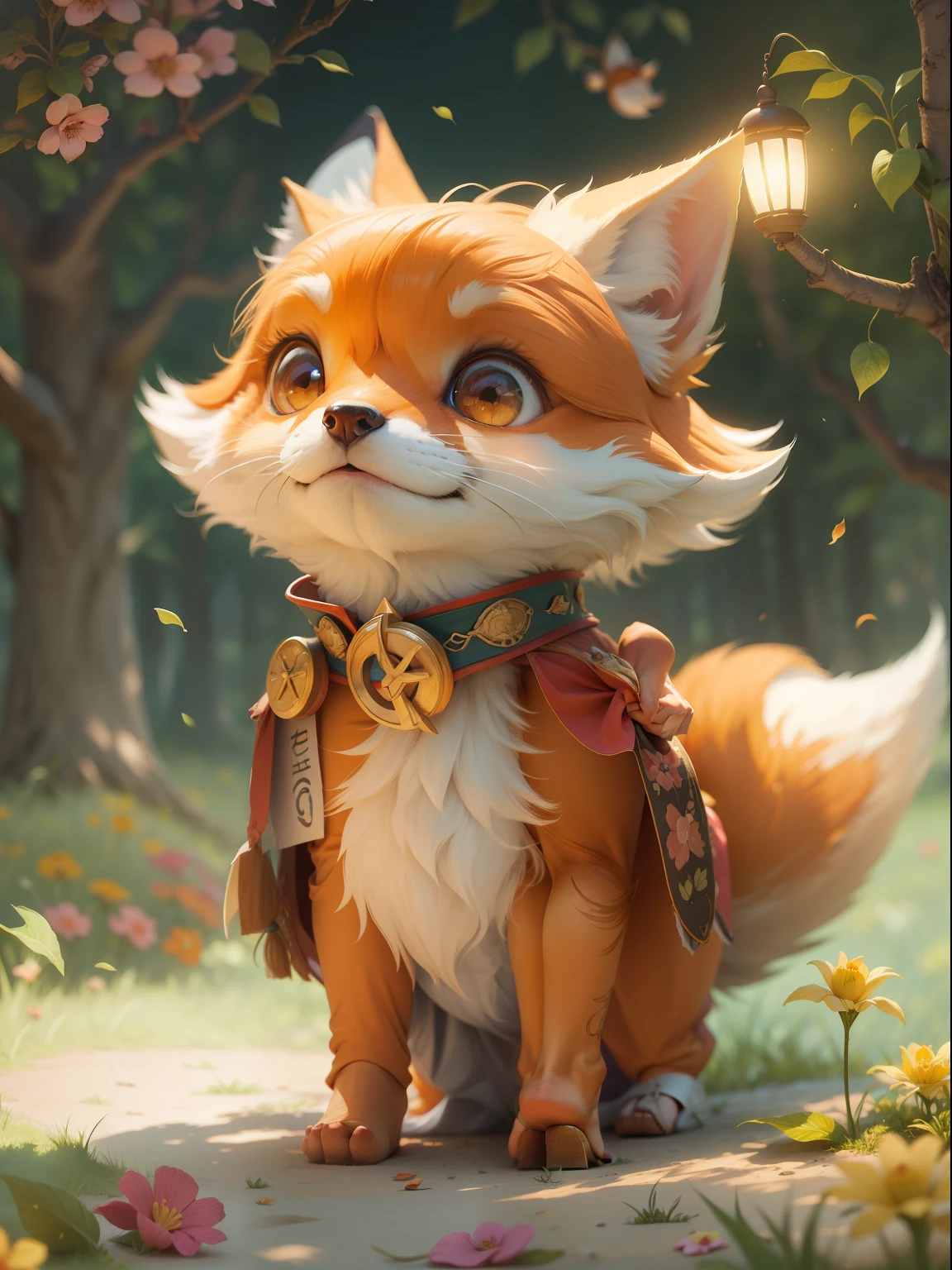 Fairy tale picture book,Super cartoon,Two-dimensional picture,fox ear,fox tails,Q version of sister and her friends,Dreamy,high qulity,16K resolution,(best qualtiy),(tmasterpiece),super-fine,Detailed pubic hair,Accurate