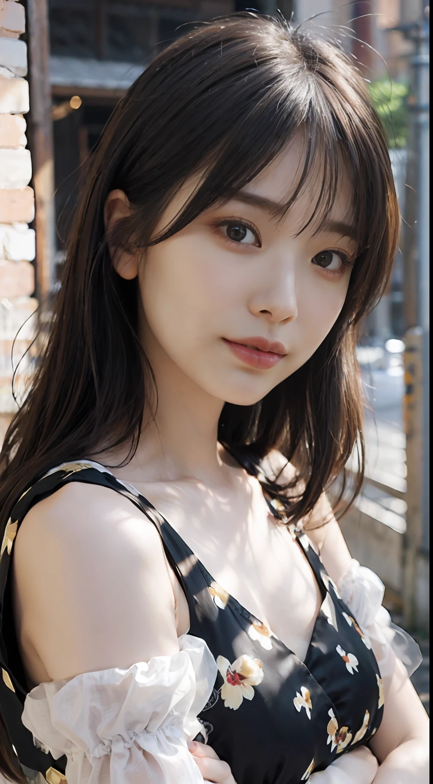 ((Realistic lighting、top-quality、8K、tmasterpiece:1.3))、Focus:1.2、1girl in、Perfect figure:1.4、Slim abs:1.1、(outside of house、natta:1.1)、the city street、Super fine face、Narrow-eyed、二重まぶた、The blonde、Gray hair、Dresses of random colors、