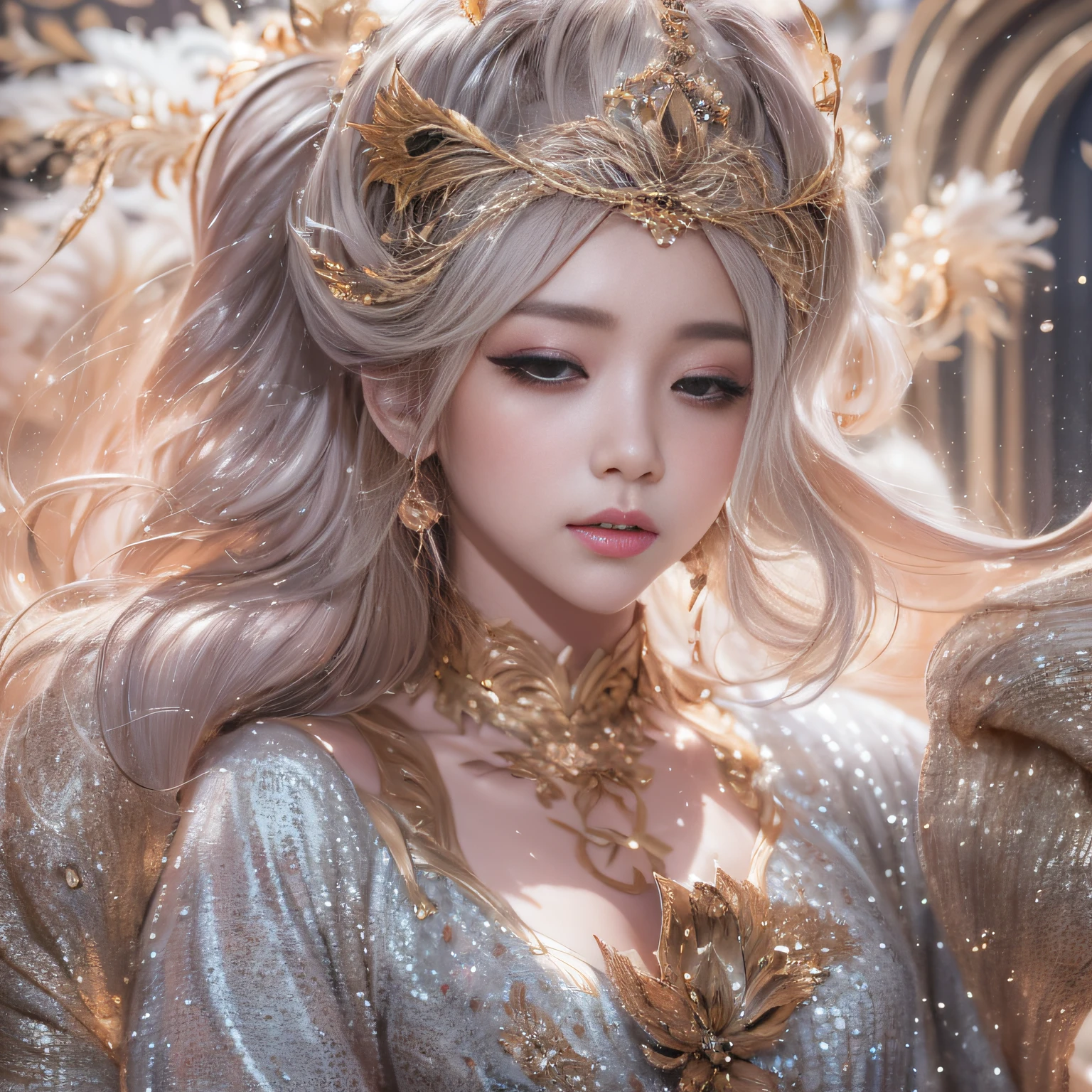 32k（tmasterpiece，k hd，hyper HD，32k）short detailed hair，Vintage train sleeper area，Snow Circle Girl ，Two Golden Dragon Protectors （realisticlying：1.4），Python robe，Purple-pink tiara，Snowflakes fluttering，The background is pure， A high resolution， the detail， RAW photogr， Sharp Re， Nikon D850 Film Stock Photo by Jefferies Lee 4 Kodak Portra 400 Camera F1.6 shots, Rich colors, ultra-realistic vivid textures, Dramatic lighting, Unreal Engine Art Station Trend, cinestir 800，She usually works in the beauty industry。Perhaps because of his ability to organize and direct employees，He can see the height of pride。Sin embargo，Only such a woman is truly shy and strong......And because of the control，Seems strong......I've had fantasies about her for so long。A sunny day，I date her。When I waited with her at the meeting point，The first thing that catches your eye is a pink blouse，Looks too good，Unable to attract
Beautiful body lines。The gaze that fascinated me in broad daylight。・・・・ Sexy about to have a nosebleed...Tension rose all at once，So I went for a walk with her，While hurrying to the hotel。When I entered the room，She looks mature and shy like a child。
This gap，I will never show it to my subordinates，Also irresistible。I couldn't help but worry about the bulge of her plump breasts，I've always wanted to touch。When I let her knit，Her well-proportioned and beautiful breasts appeared in front of me。After all，It's sexy，thin，Quite stylish...The curve of the line from the shoulders to the hips is firm，The small buttocks stirred up my excitement。
I took off her panties，She sat on the bed。When you are naked，The lines of your body are more coordinated。I reached for her lower body，Stroked the thin bush with his fingers and tongue。
Wet female organs sucked my fingers，Bodily fluids make annoying sounds。She closed her eyes，It seems to be savoring my movements。
ame way。
She straddled me all at once，Sat down deeply。She slowly rocked her hips back and forth，Ru