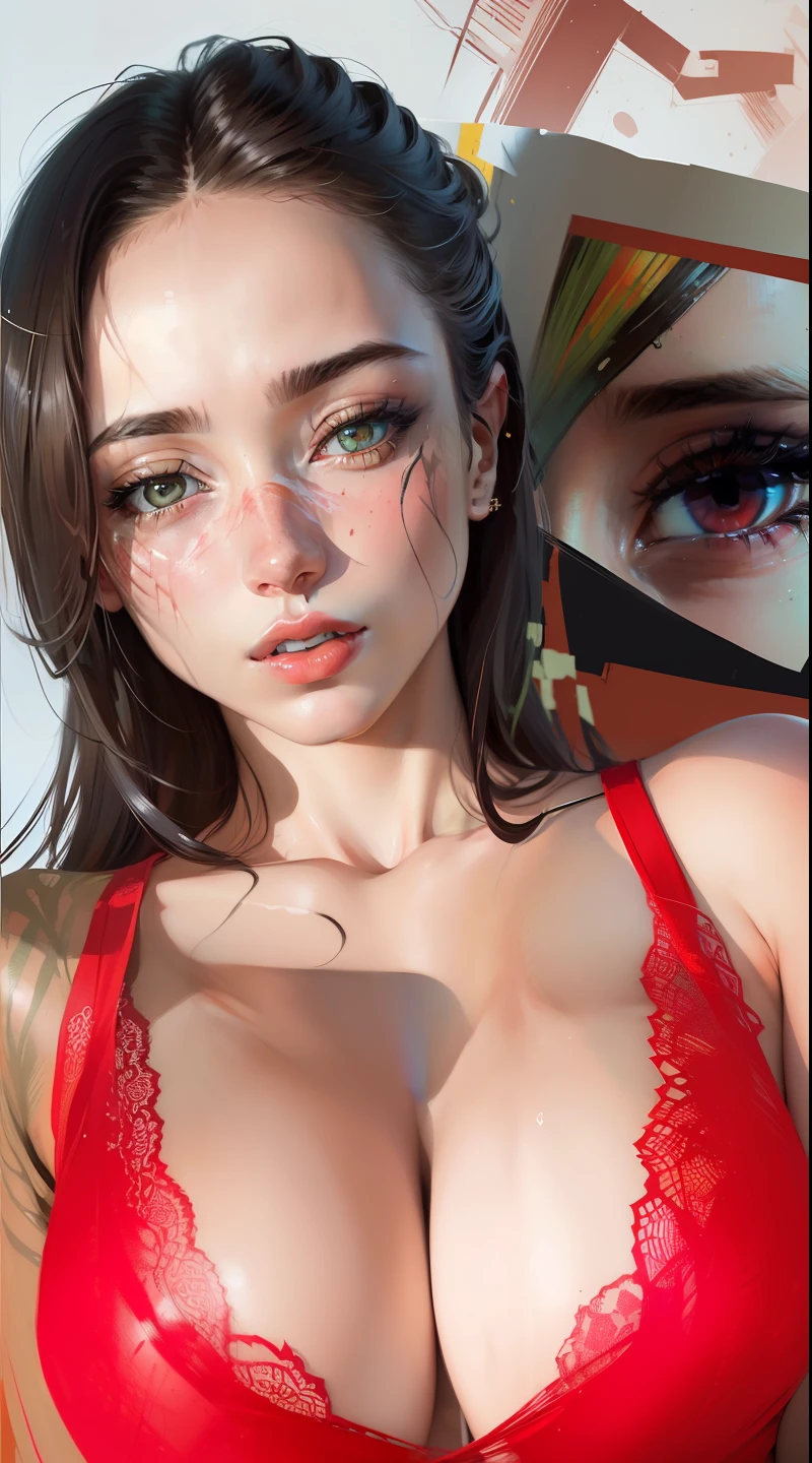 centrada, visual chave, intrincado, altamente detalhado, breathtaking beauty, lineart preciso, vibrante, Comprehensive cinematic, Carne Griffiths, Conrad Roset, (o retrato mais bonito do mundo:1.5), rosto detalhado, olhos detalhados, detailed red lips, extremamente sexy