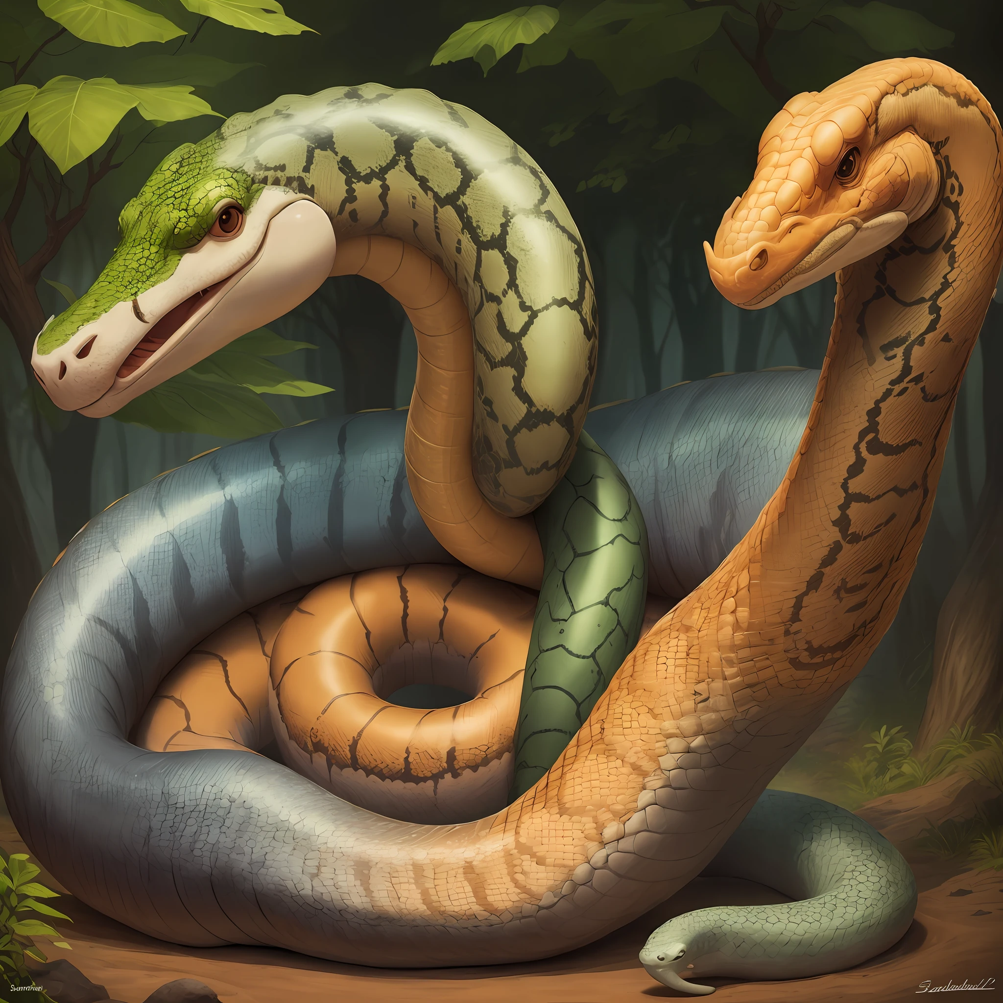 Baralho e serpente