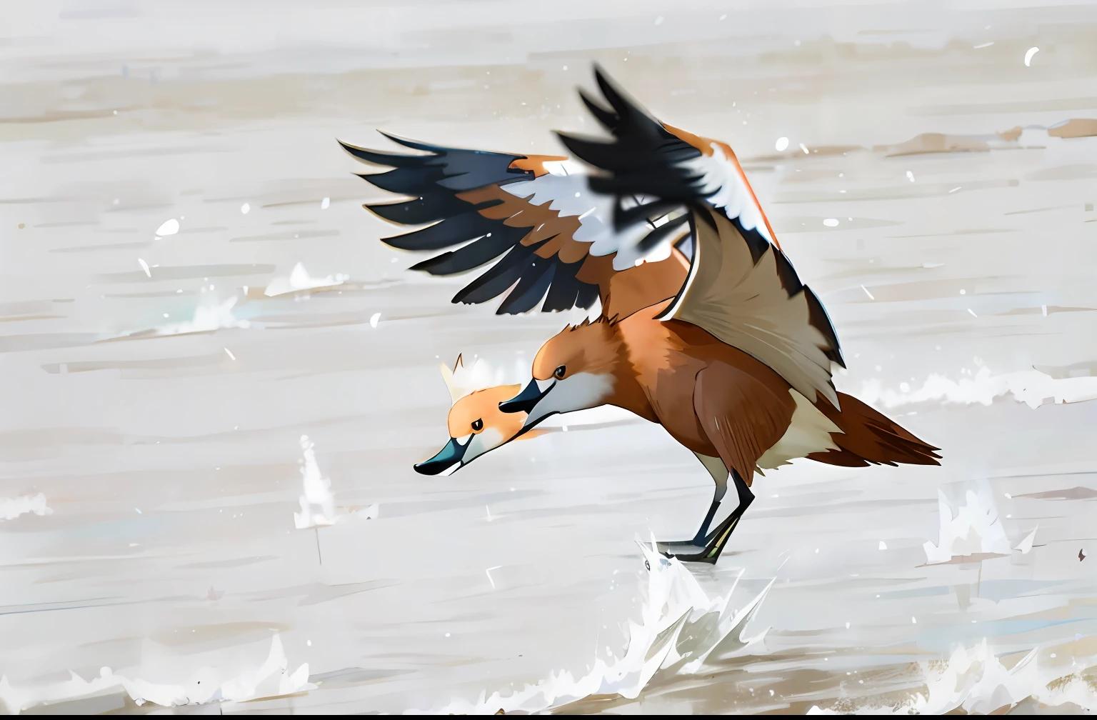 ruddy shelduck，Movie lighting，exquisitedetails