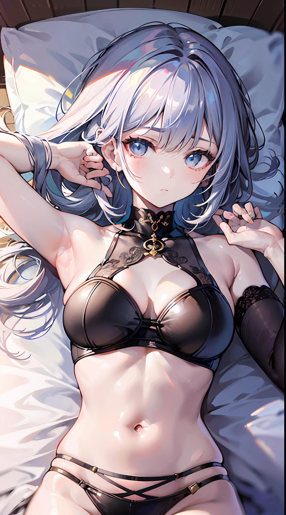 ((lifelike lighting, Melhor qualidade, 8K, Obra-prima: 1.3)), Foco claro: 1.2, 1girl, Beleza perfeita: 1.4, Abdominais finos: 1.1, ((Cabelos vermelhos escuros)), (Corte branco top: 1.4), (Ao ar livre, Noite: 1.1), Vista do parque, Rosto super fino, Olhos finos, 二重まぶた, seios firmes e medianos, sensualidade na cama, ajoelhada