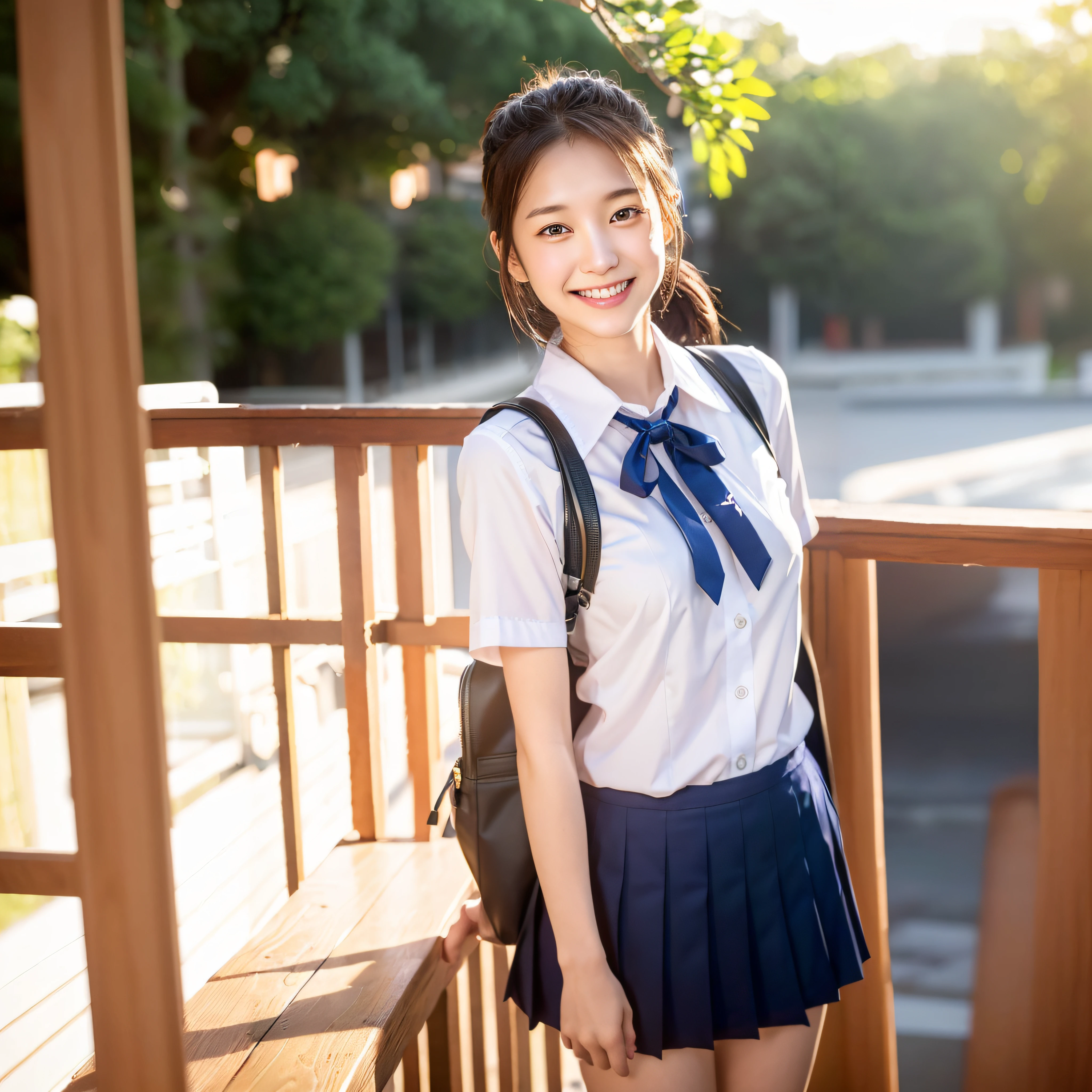arafed asian woman in a uniform posing for a picture, wearing japanese school uniform, japanese girl school uniform, Japan school uniform, Wearing school uniform, Seifuku, Wearing a school uniform, girl wearing school uniform, a hyperrealistic schoolgirl, Cute Schoolgirl, zora々Shishi Japan of Girls, portrait of high school girl, of a schoolgirl posing