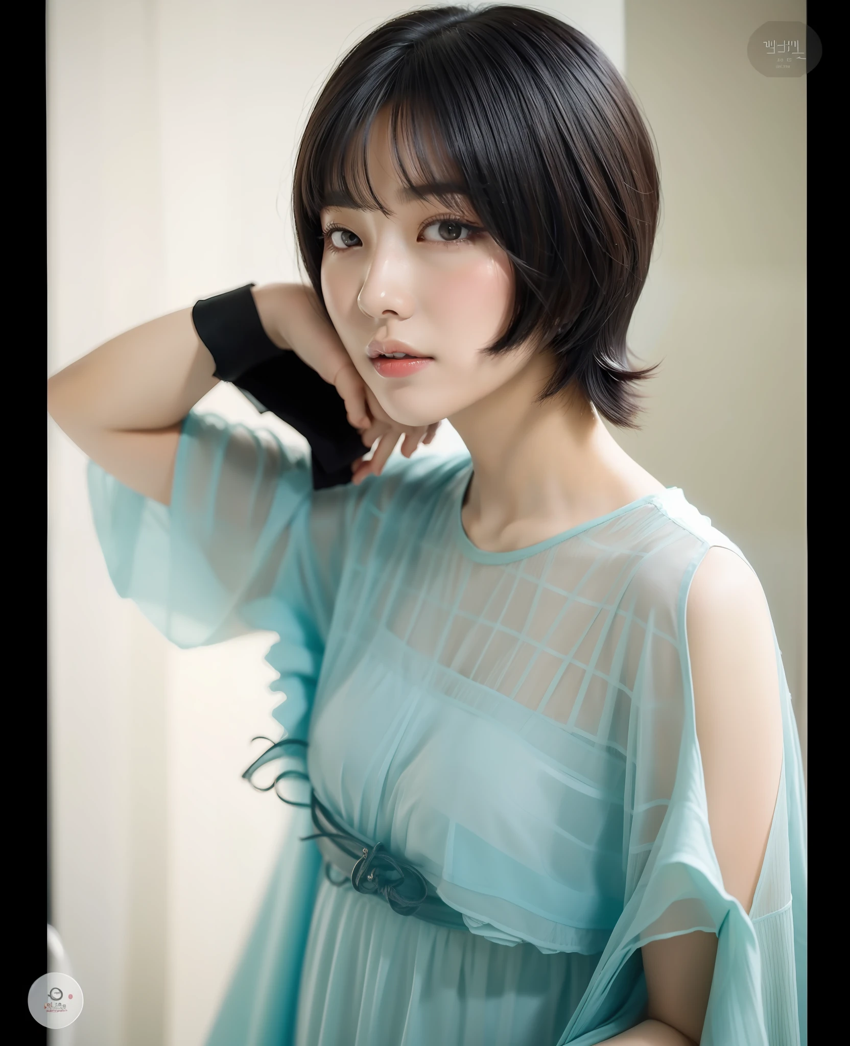 Close up portrait of woman with short black hairstyle, With short hair, Beautiful young Korean woman, Gorgeous young Korean woman, beautiful Korean women, Korean Girl, Young adorable Korean face, Korean Woman, black hime-cut hair, Portrait of female Korean idol, Beautiful Asian Girl, with a bob cut, Beautiful Asian Woman, young cute wan asian face, korean face features