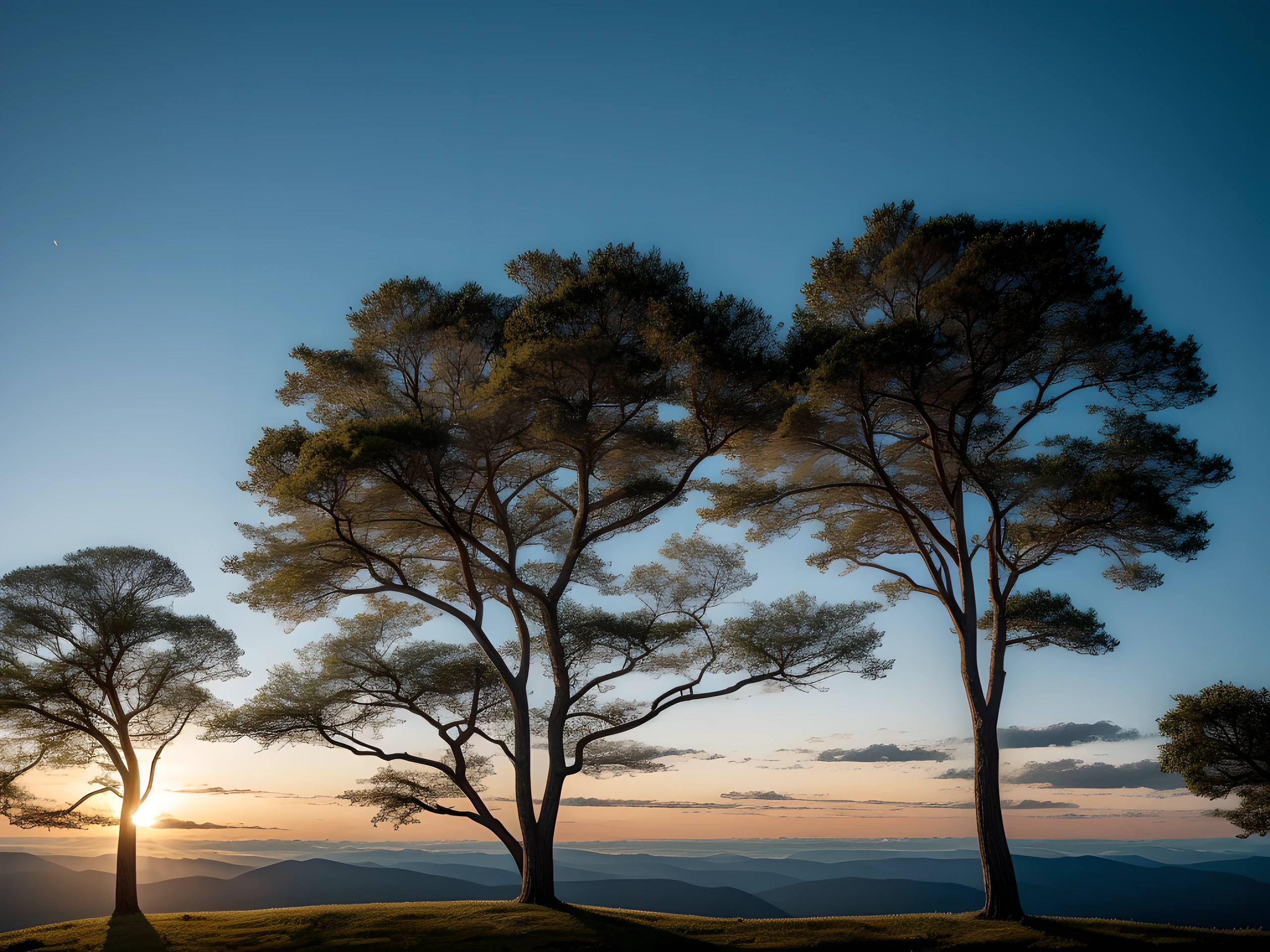 All hilltops
It's quiet now,
On the tops of all trees
Hear thy voice
Almost no breath;
Birds sleep in trees:
wait, Soon like these
You rest too.