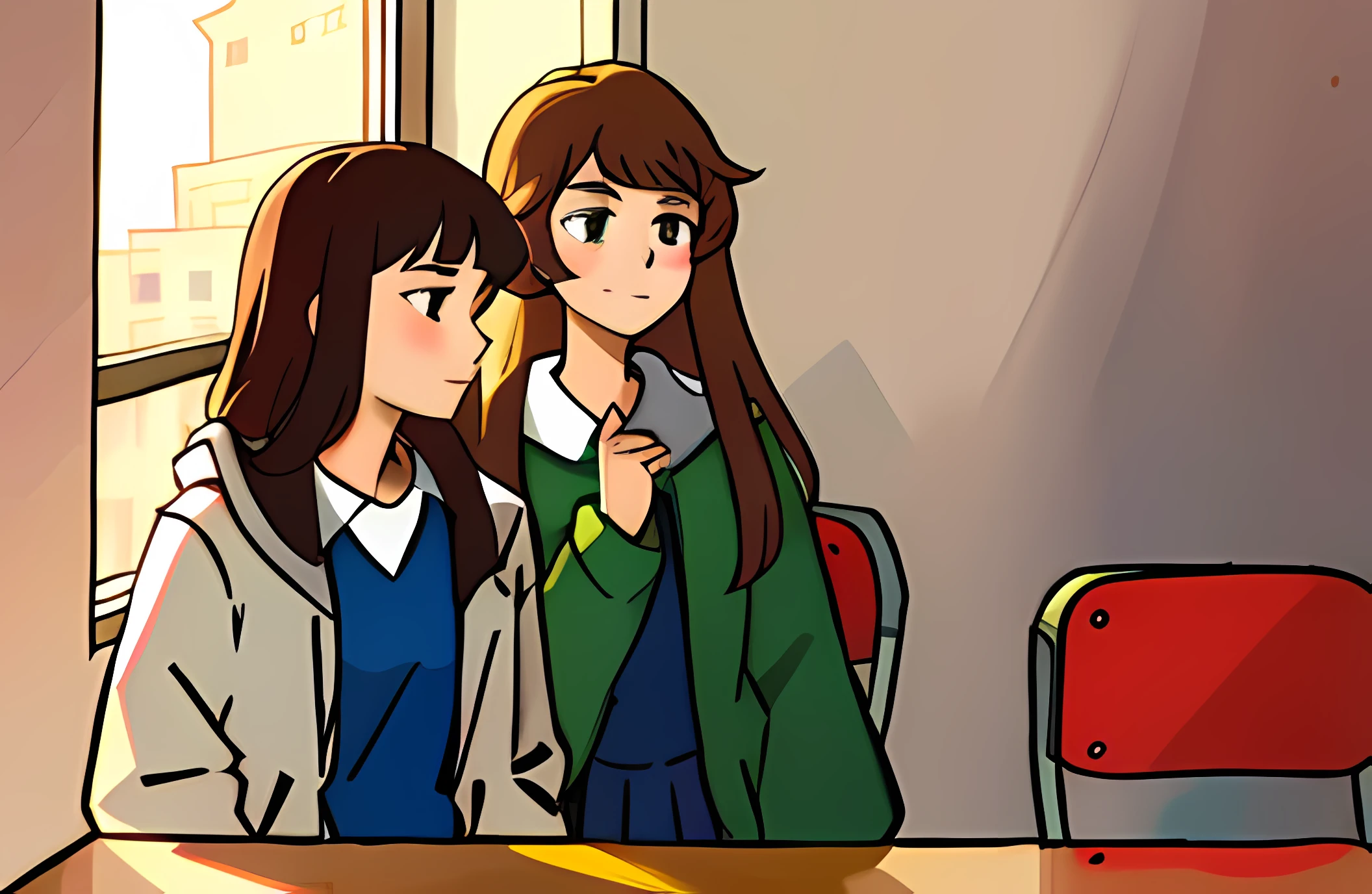 Two high school girls