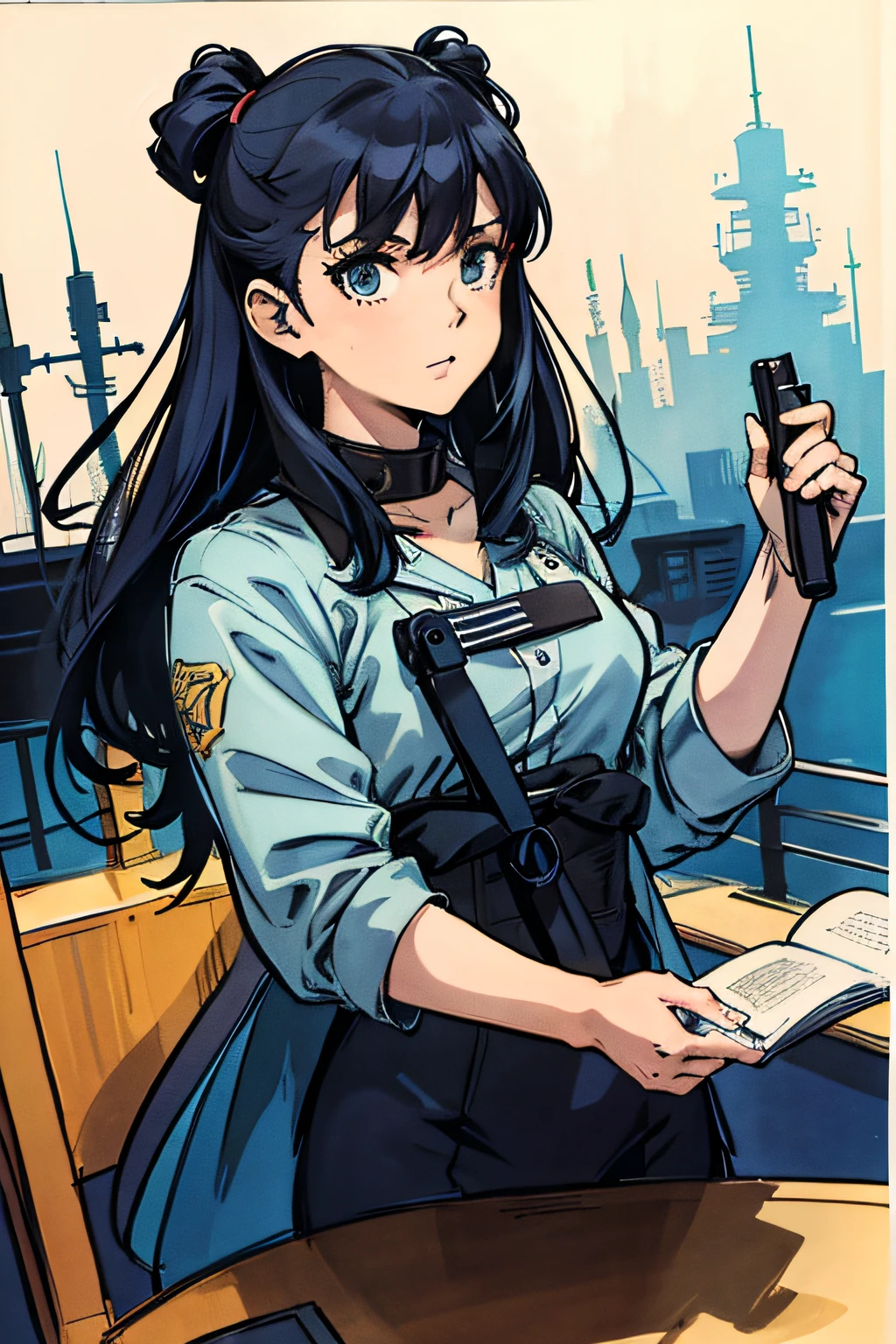 Have a cell phone、Anime girl watching a book, marin kitagawa fanart, Kantai Collection Style, Official art, anya from spy x family, anime moe art style, Hinata Hyuga, a-1 pictures, Portrait of a female anime hero, Fine details. girls' frontline, girls frontline style, high detailed official artwork, from girls frontline, official artwork