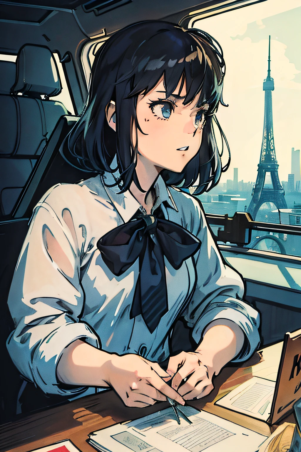 Anime girl sitting at desk with laptop and phone, digital anime illustration, anime art wallpaper 4k, anime art wallpaper 4k, Detailed Digital Anime Art, 4 k manga wallpaper, Anime art wallpaper 8k, anime style 4 k, 4k anime wallpaper, beautiful anime art style, anime style illustration, makoto shinkai art style, digital anime art