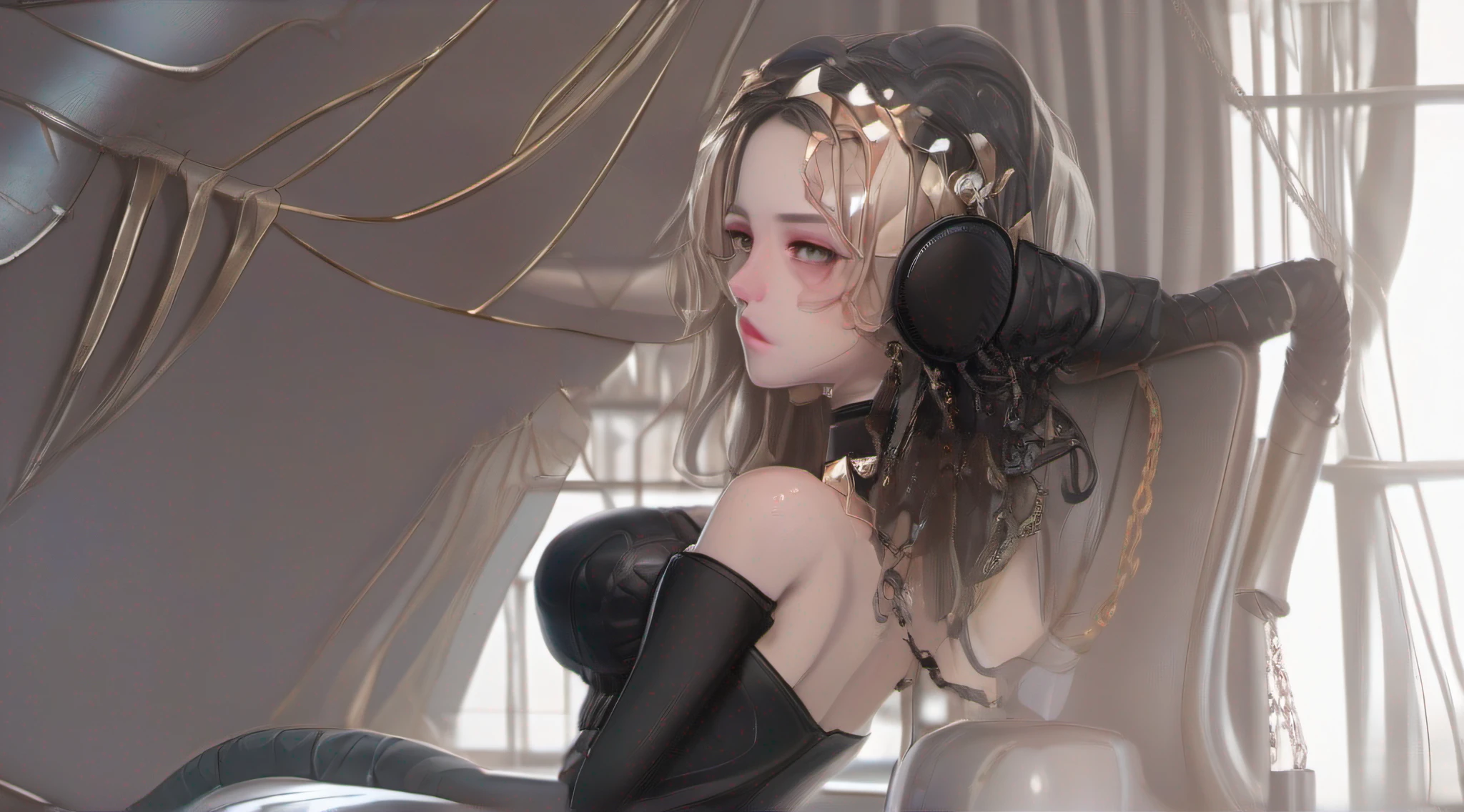 Angry Face, BDSM,slave,Rubber,Black Corset,Bondage,Collar,NSFW,((Best Quality, 8k, Masterpiece:1.3))), Crisp Focus: 1.2、(Layer Cut, Big:1.2),Beautiful Woman with Perfect Figure: 1.4、Slender Abs:1.2、Wet Body:1.5、Highly Detailed Face and Skin Texture、Detailed Eyes、Double Eyelids,Long Hair