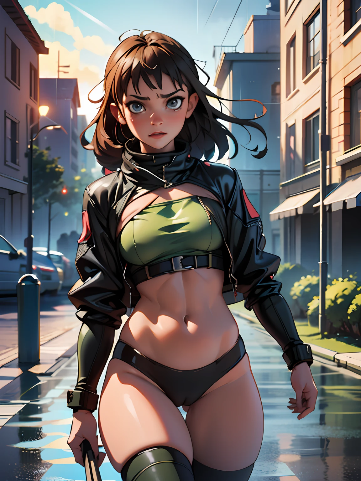 raining,wet,thighs, battlefield, (slim, fit,flat chest, petite),ukranian, photorealistic, high definition, detailed realistic, detailed, hyper detailed, realistic skin texture, ultra high resolution, high
resolution,flagpainted, (masterpiece, best quality), facetears,