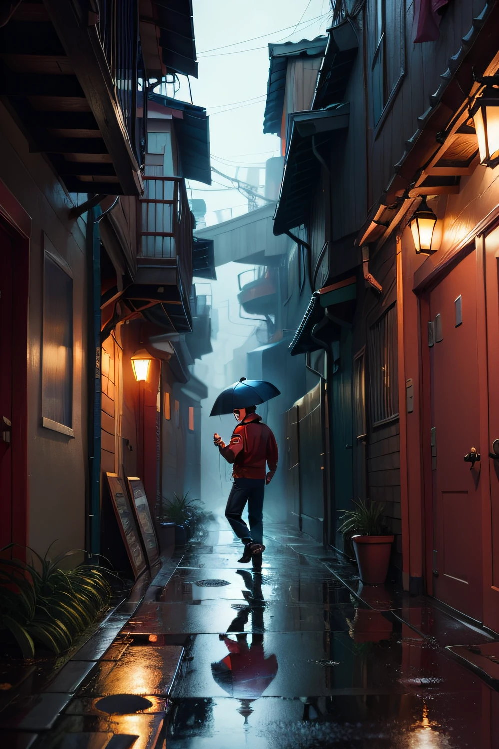 Man alley murder rain