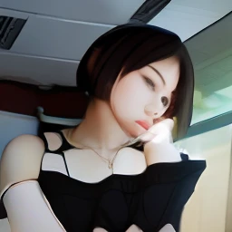 (Best quality, 8k, 32k, Masterpiece, UHD:1.2),Photo of Pretty Japanese woman, large breasts, very short bob hair,upper body,face focus,oversized_sweater, necklace, simple background, from above, looking at viewer,
