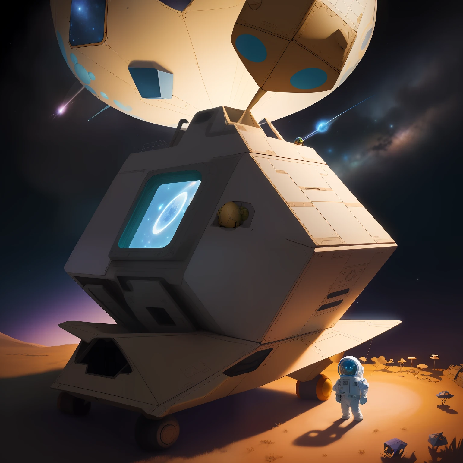 The Power of Imagination
Leo landed softly in his yard, next to his spaceship made of cardboard boxes. As he exited the ship, He realized that his adventures in outer space were a mixture of imagination and reality. Ele aprendeu que, Sometimes, The most amazing journey can start with a simple dream and a little creativity.