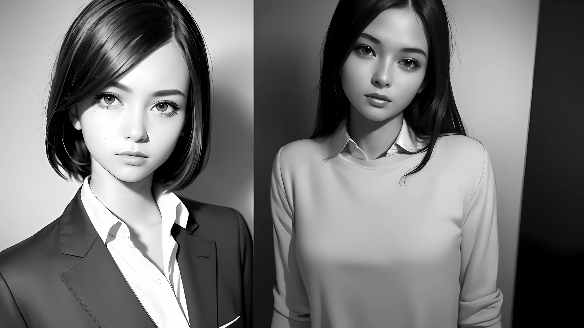 best quality, masterpiece, 1girl, Beautiful face, (photo realistic:1.3), rim lighting, (high detailed skin:1.2), 8k uhd, dslr, high quality, high resolution, 4k, 8k, Bokeh, absurdres, best ratio four finger and one thumb, (realistic:1.3), cute 1girl, wearing black formal blazer, medium breasts, short skirt,