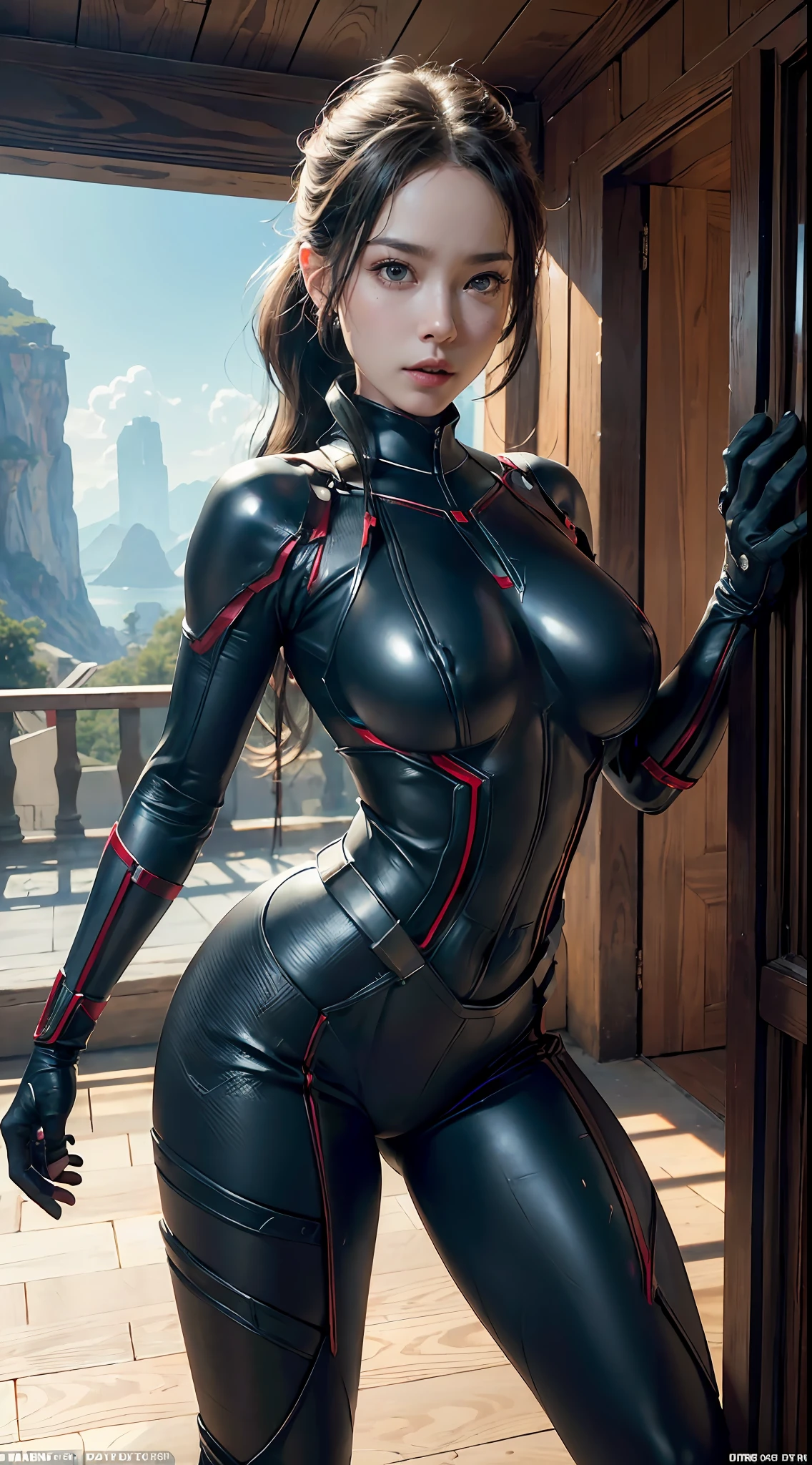 naked sexy woman (naked big tits) dressed as Ant-Man from Marvel Comics, In the fortress of loneliness, Looks cool, (ultra realistis), (illustartion), (High Resolution), (8K), (Very detailed), (Best illustration), (Best Quality), (Ultra Detailed), (Masterpiece), 独奏, (dynamicpose), dark studio