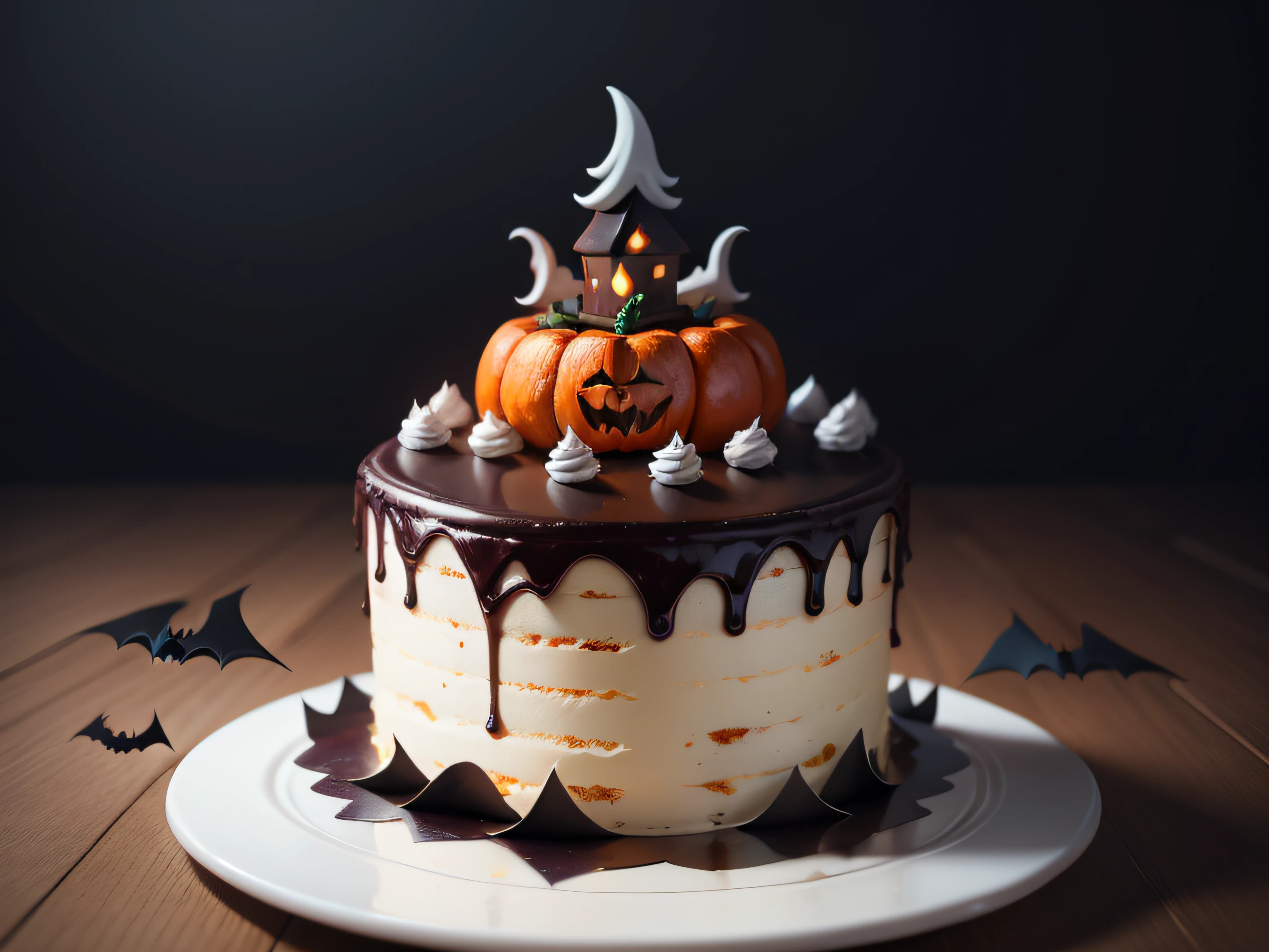 Halloween、Haunted cake、No humans、masterpiece、top-quality、The ultra-detailliert