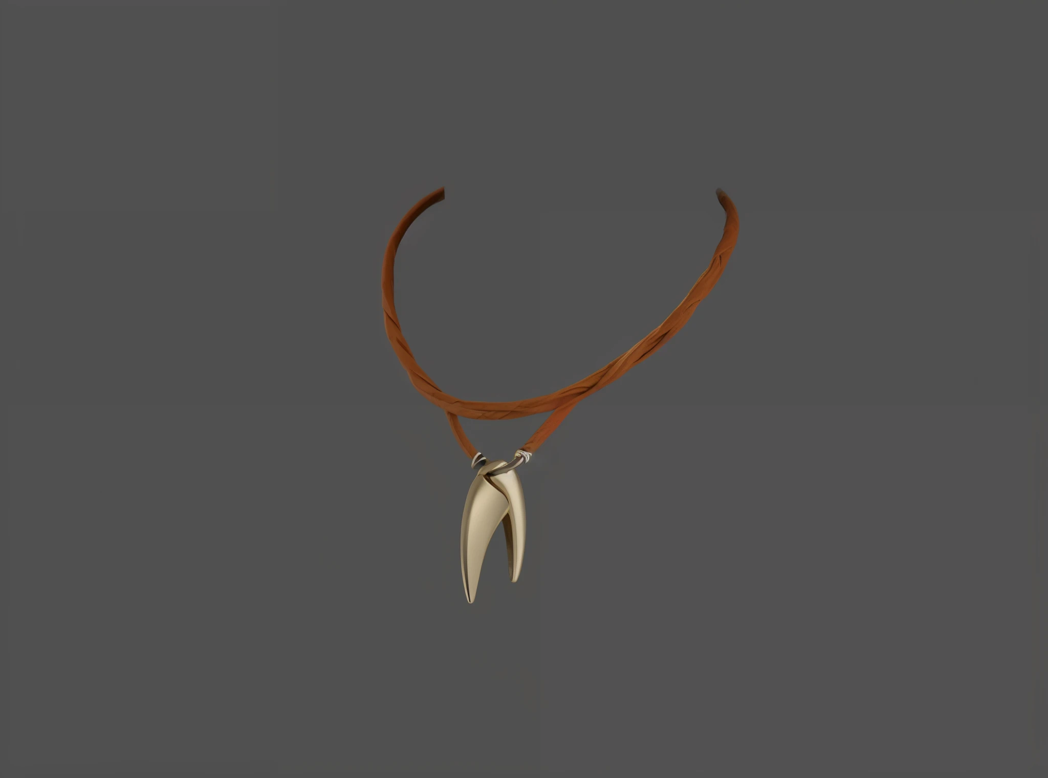 Tiger Tooth，bone，choker necklace，Knots，Twisted knots，Realistic materials，4k,Photorealistic rendering