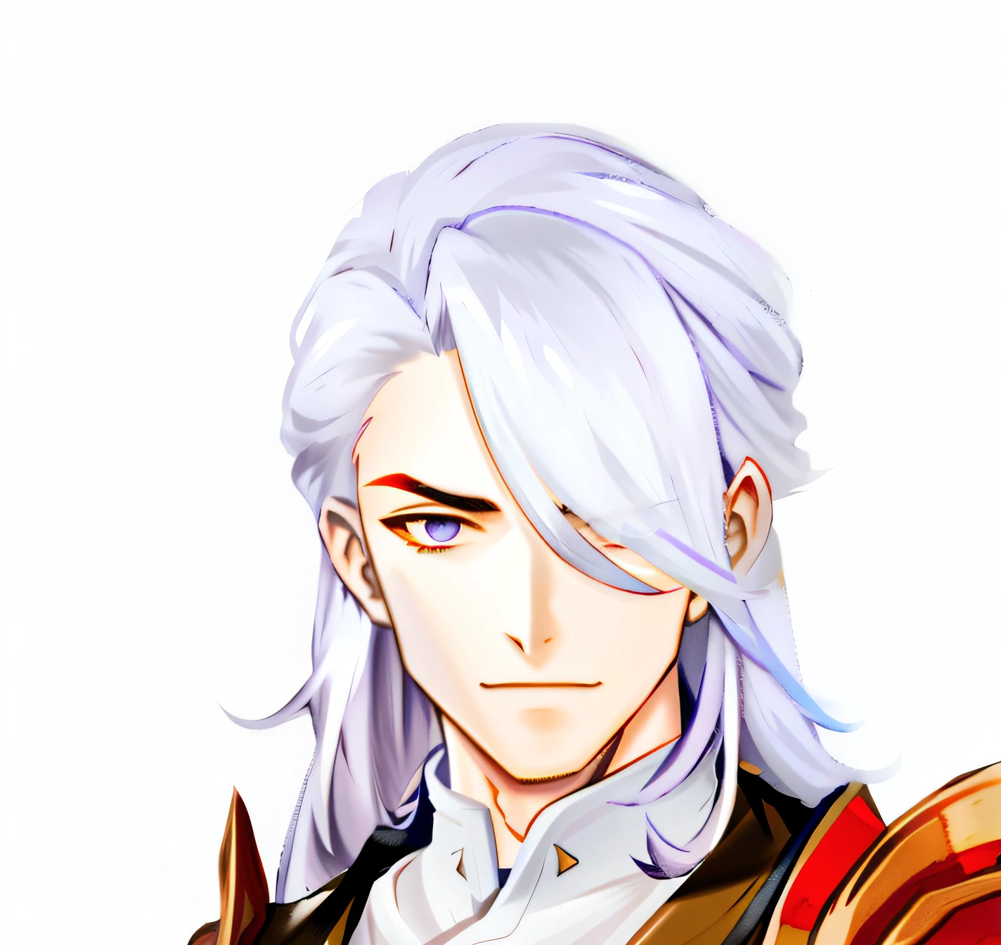handsome man with long hair