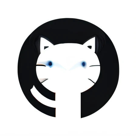 Close-up of cat's head in a circle, neko, felix the cat, Cat theme logo, author:Paul Bird, tas, discord profile picture, Black and white logo, Cybercat, high-quality photo, cat, reddit, avatar for website, Adago, Reddit moderator, Meow, Featured on Redd, author:Jesse Richards, by Greg Rutkowski, The head needs to add glasses, nose, mouth