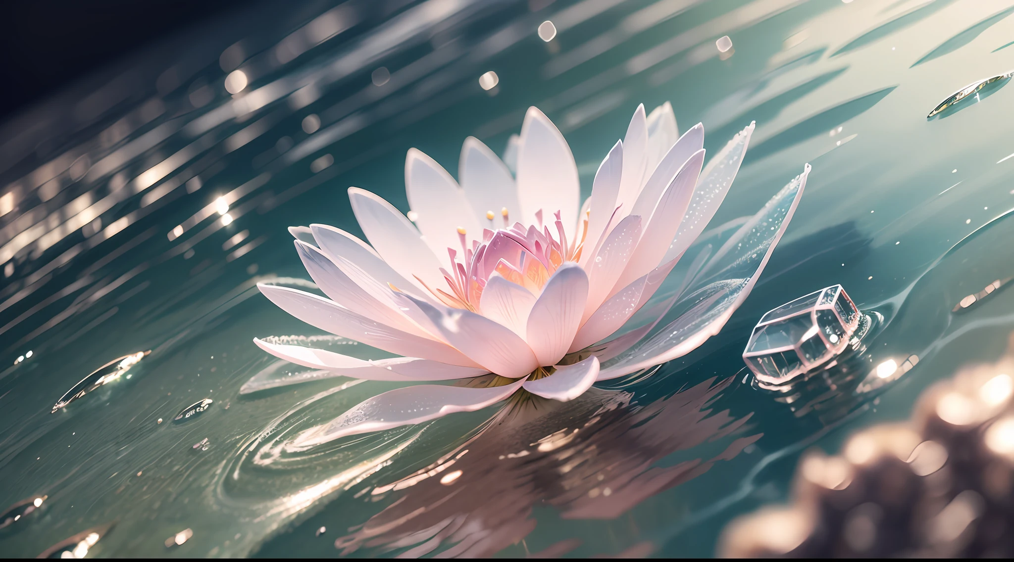 Water crystals that capture the beauty and complexity of nature、Ultra-Realism、Ultra-realistic、Ultra-fine details、Super delicate pattern、Photorealism Based Ultra Detail Widget 1.3, Ultra-detailed depiction、Ultra-clear and ultra-realistic like a photo、Cinematic shots with HDR effect、Vignette and center screen、Generate in automatic mode