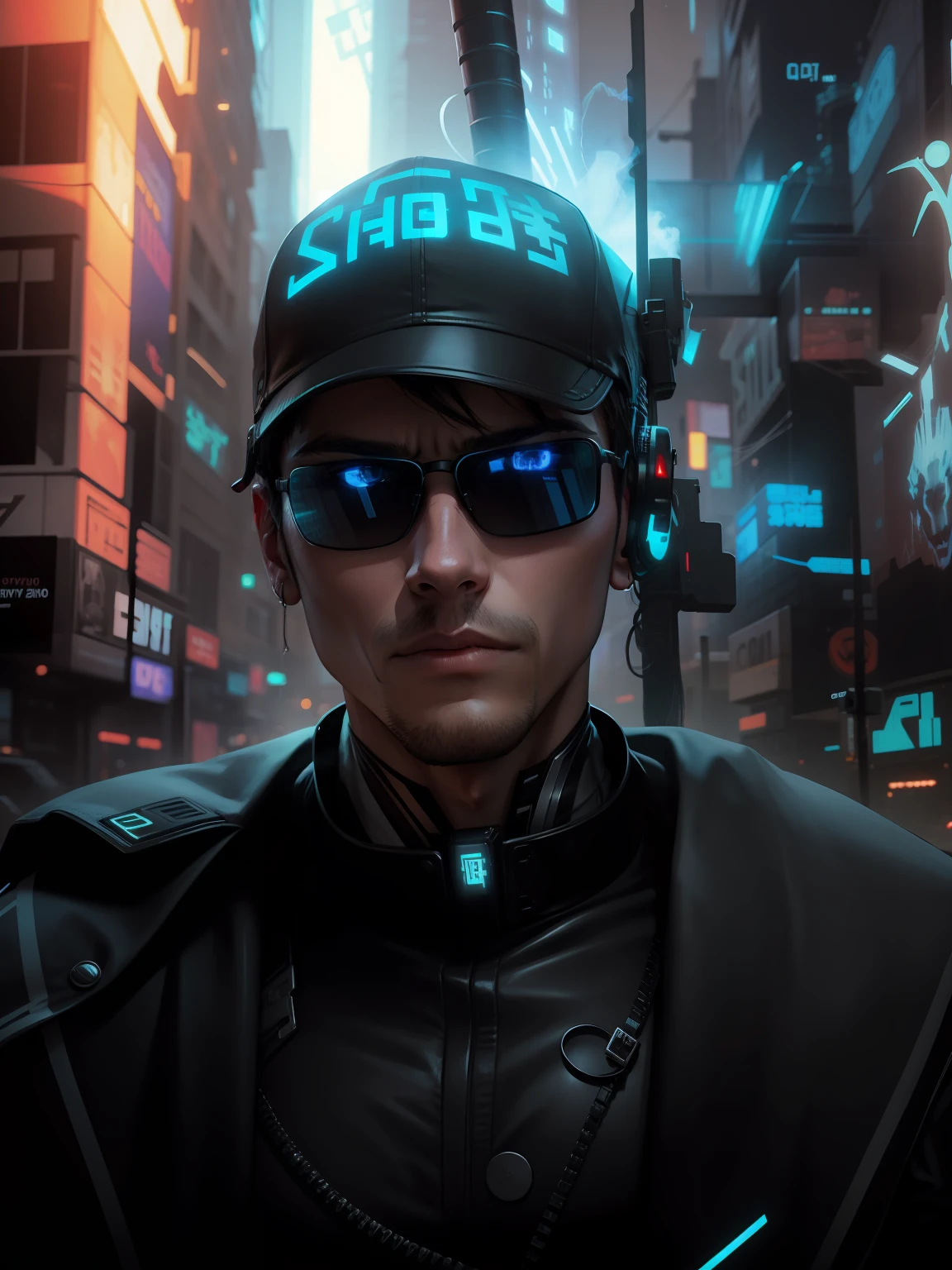 Change background ,cyber punk handsome boy, realistic face,cigarette in mouth,8k