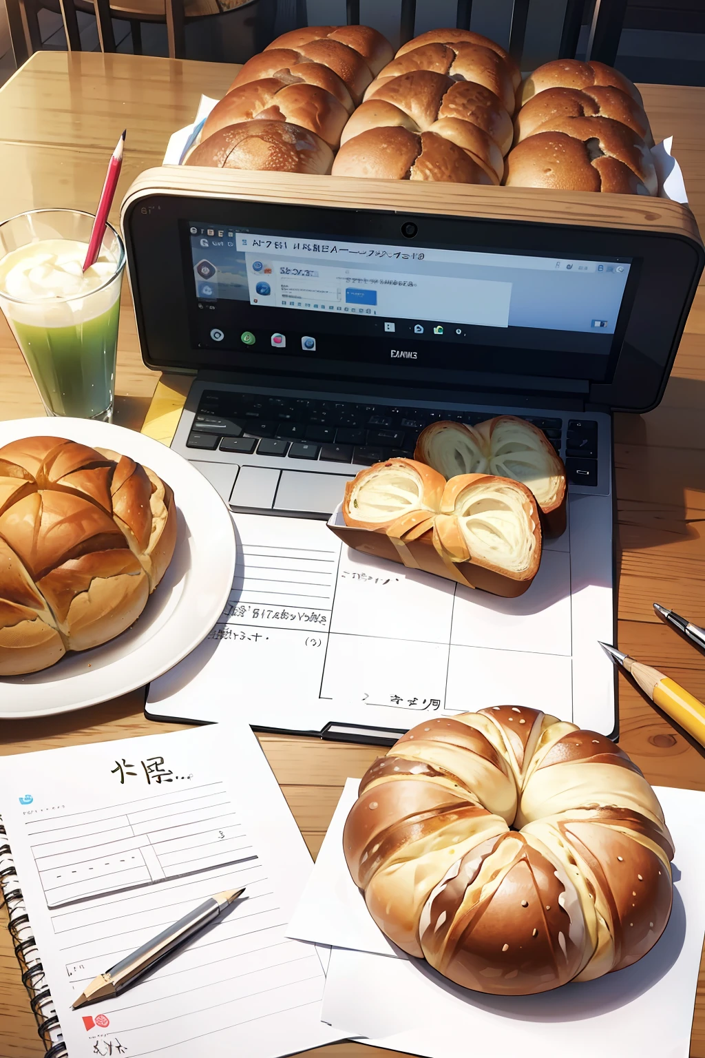breads、paper、word、pencil、rubber、