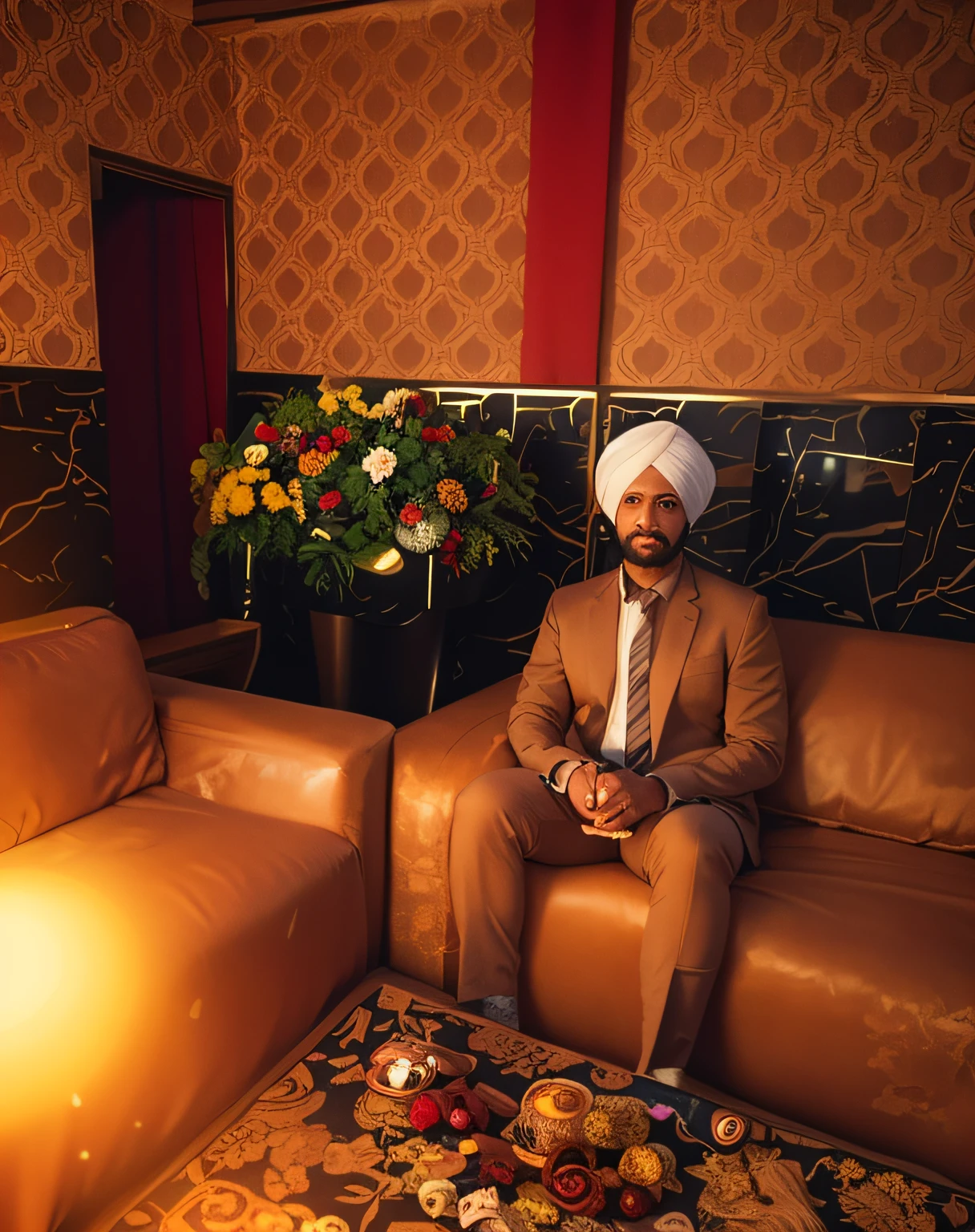 create my 8k avatar with my face and turban on it, face and turban should not be changed