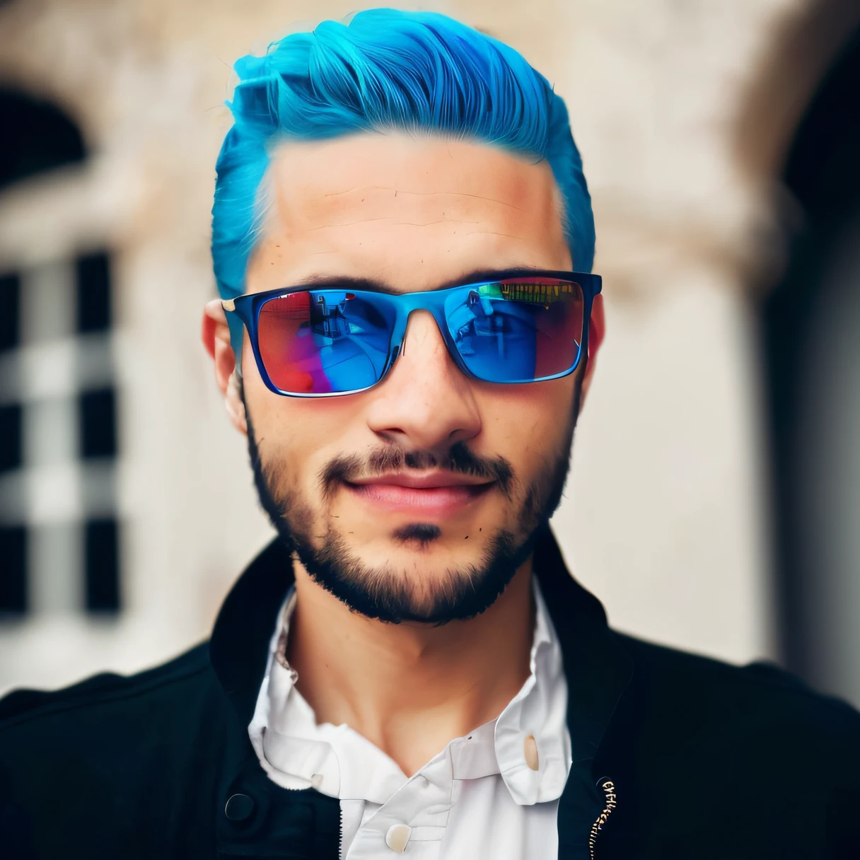 Leave this photo with blue hair and a blue veil on your head, retrato colorido, vestido com um manto azul, Ana , cabelo azul cobalto, Alina Ivanchenko, Valentina Embaralhamento, Capa azul, 8k artistic portrait photography, , cabelo azul brilhante fluindo, , fotografia colorida, , azul vibrante