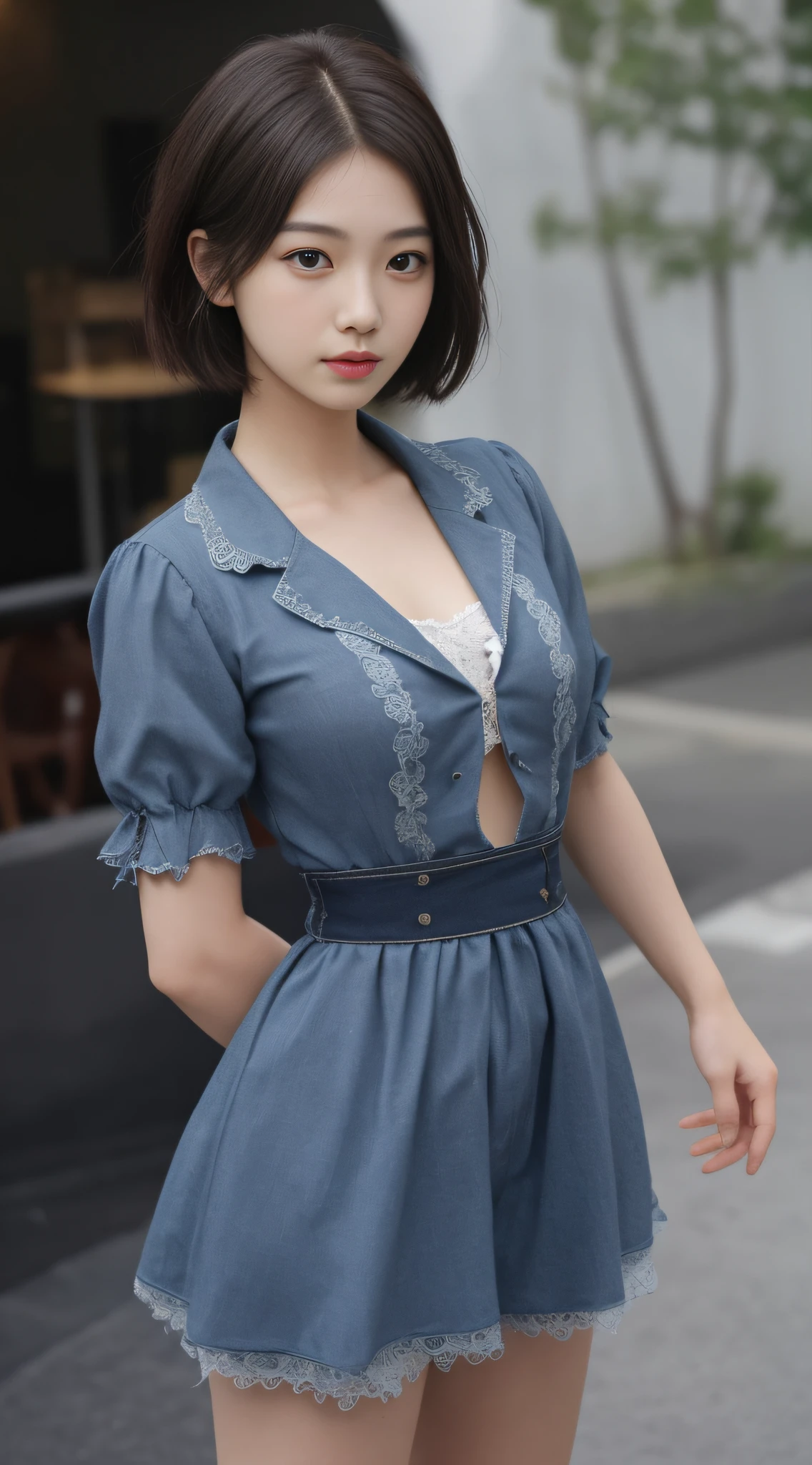 best qualtiy, hyper-high detail,short detailed hair,slimfigure,Smaller bust,夏天,