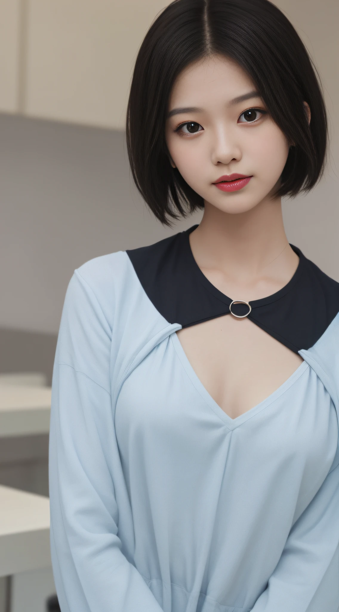 best qualtiy, hyper-high detail,short detailed hair,slimfigure,Smaller bust,夏天,