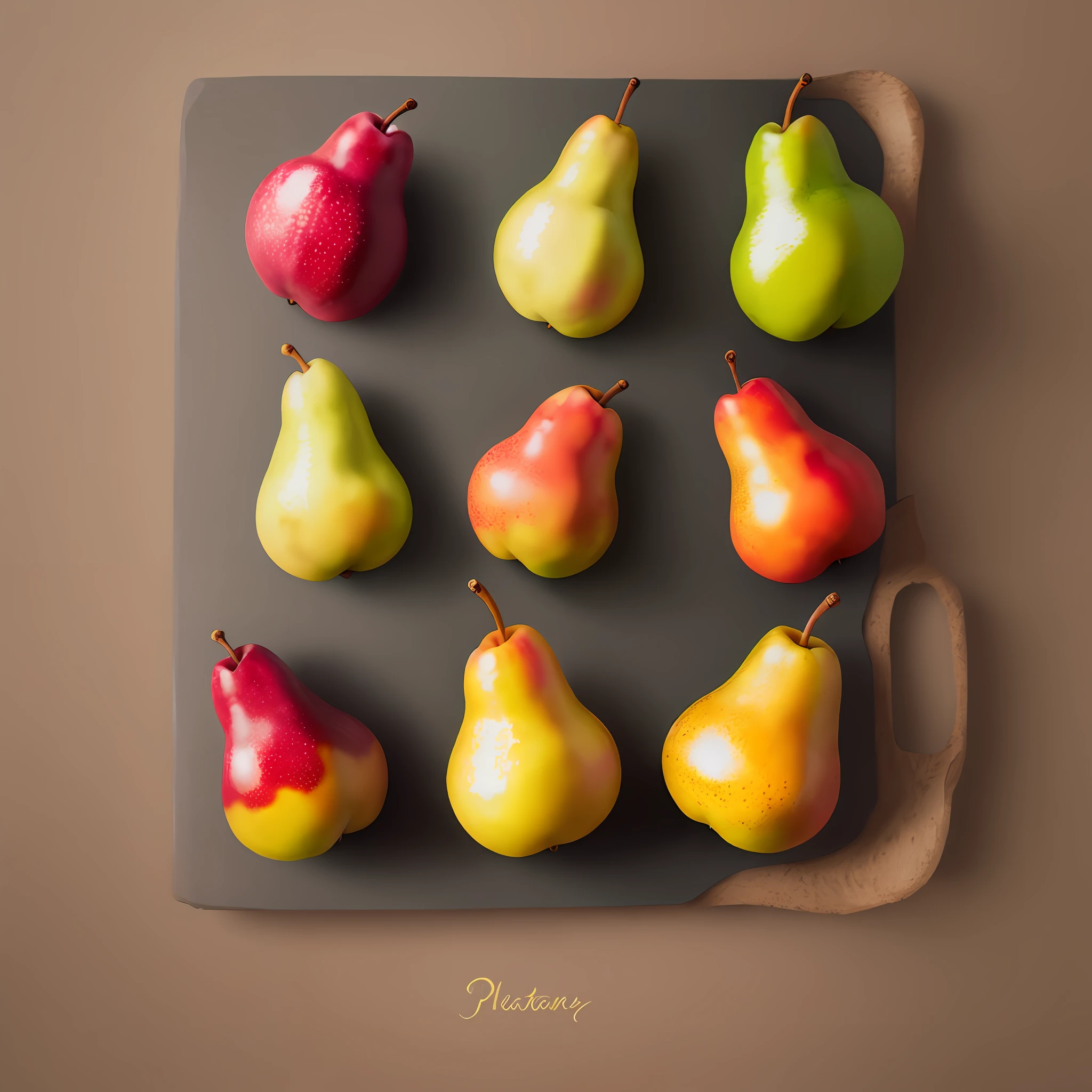 Painted pears