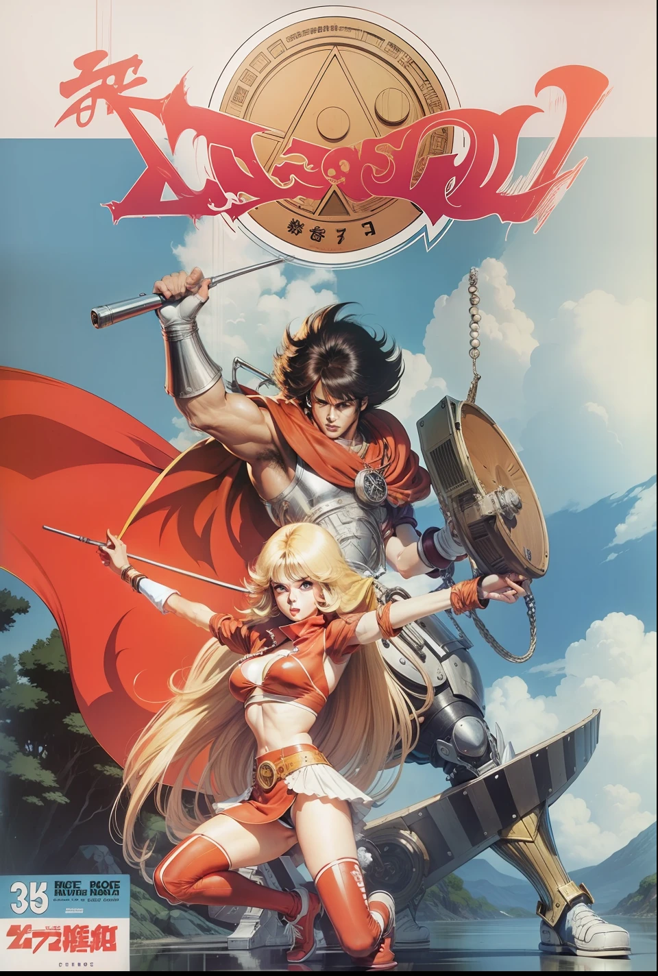 70s style, manga, retrogame