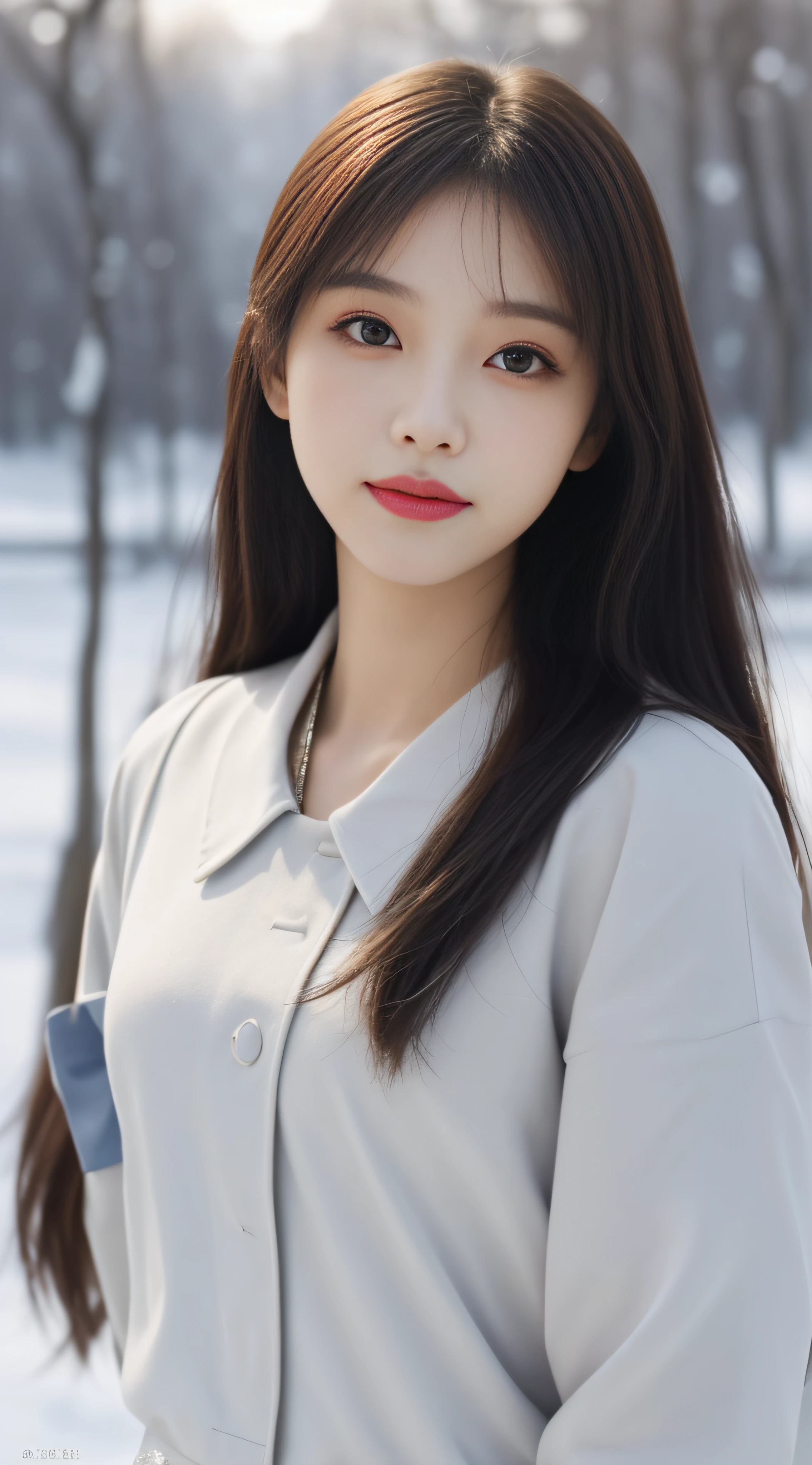 Focus:1.2, perfect figure beautiful woman:1.4,,Best face quality, Ultra-high facial detail,Ultra-high pupil detail,slimfigure,Smaller bust,at winter season,围巾,outside,rays of sunshine,yukito
