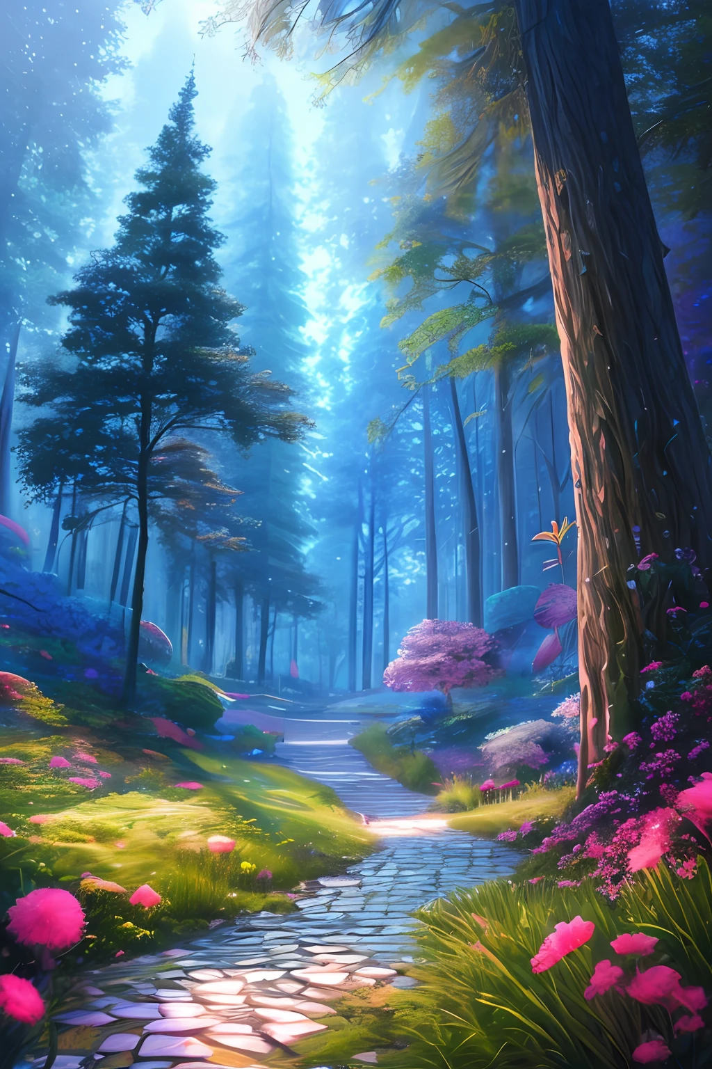 masterpiece, best quality, high quality,extremely detailed CG unity 8k wallpaper, An enchanting and dreamy scene of a fantasy forest, with towering trees, glowing mushrooms, and hidden fairy glens, creating a sense of mystique and enchantment, artstation, digital illustration, intricate, trending, pastel colors, oil paiting, award winning photography, Bokeh, Depth of Field, HDR, bloom, Chromatic Aberration ,Photorealistic,extremely detailed, trending on artstation, trending on CGsociety, Intricate, High Detail, dramatic, art by midjourney