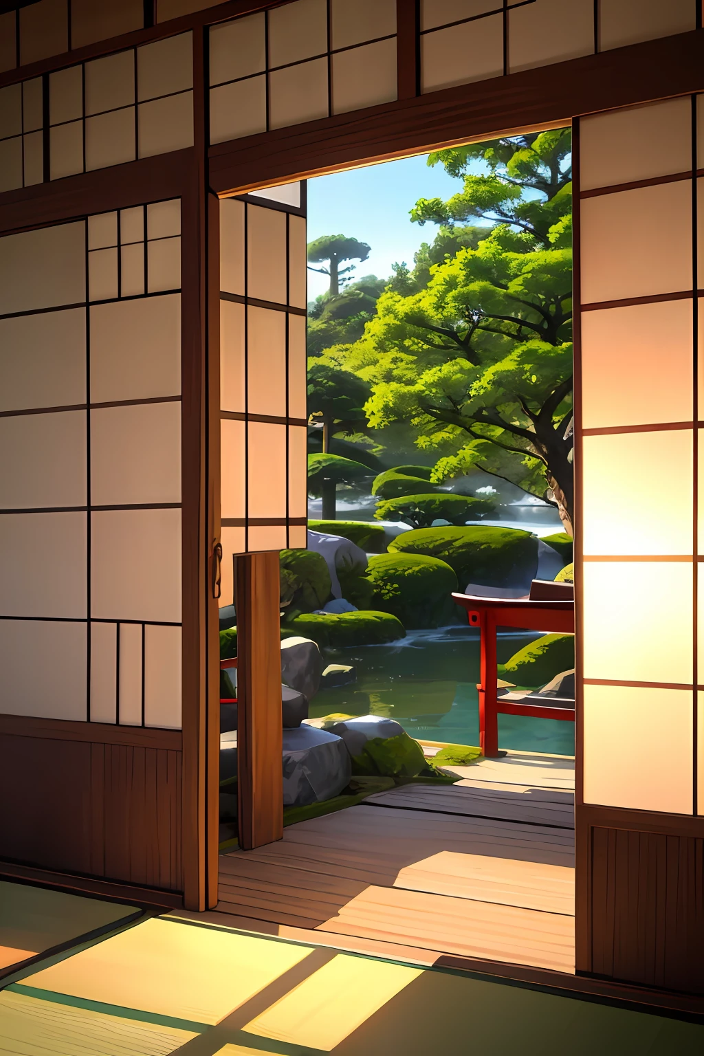 Japanese garden background