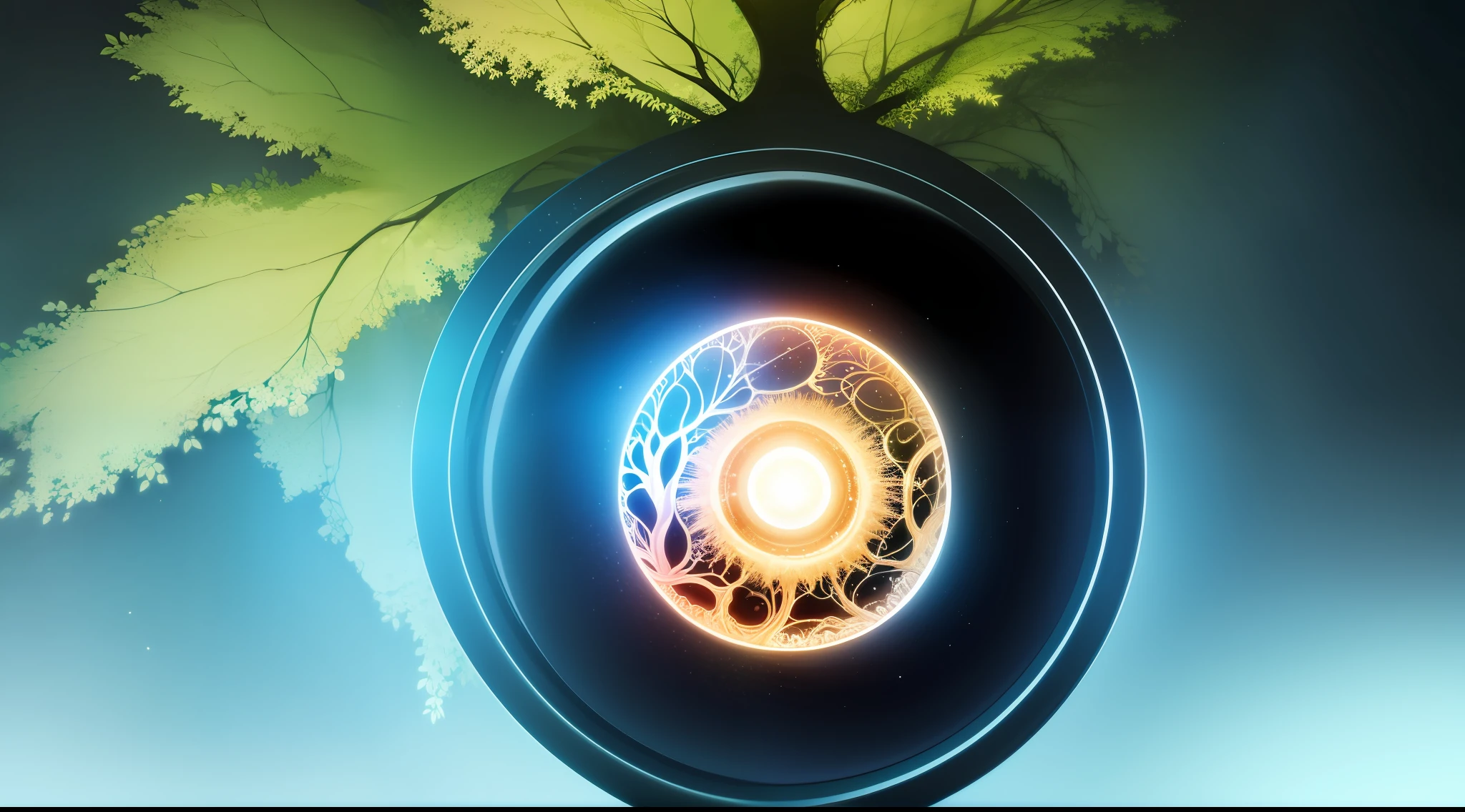 tree of life within human eye, universo ao fundo, hiper realista