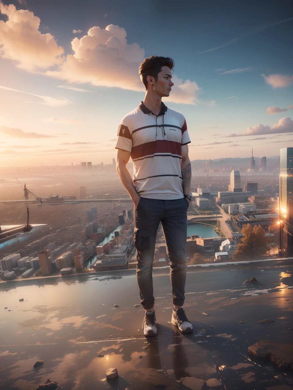 butiful background, 8k realistic city