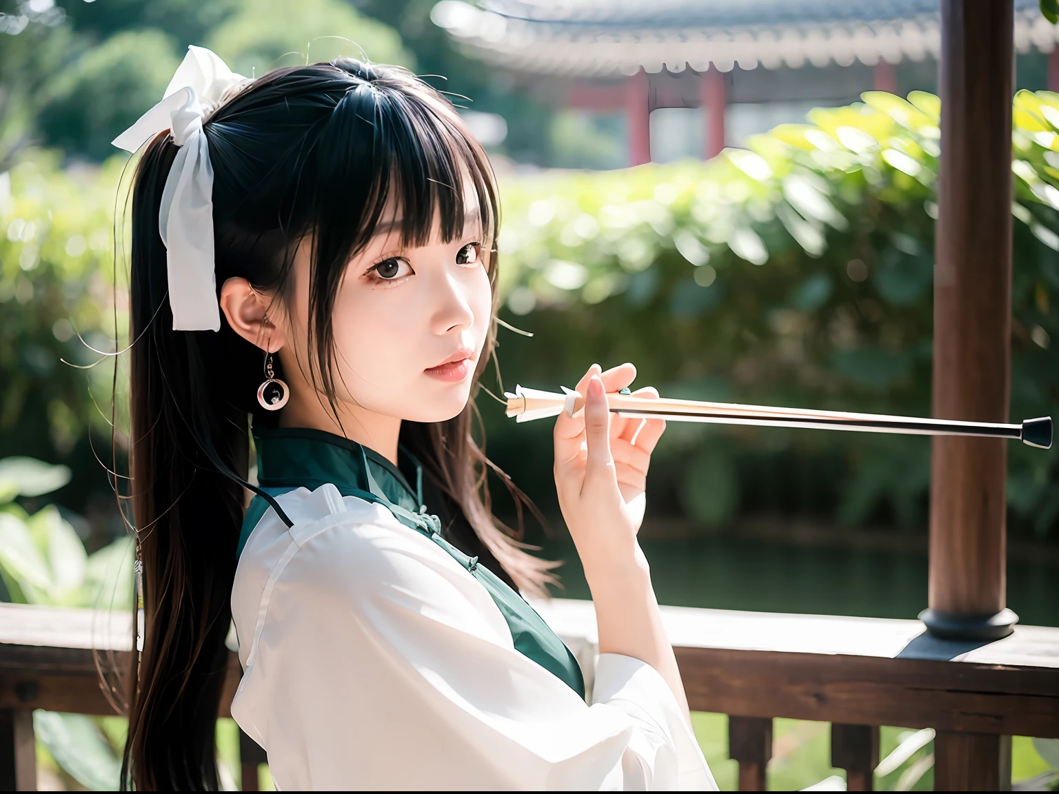 Girl in Hanfu playing guzheng,The background is in the Forbidden City,Immortal,Chinese style photography,Composed of a nine-square grid,Full natural light,Cinematic quality,true
skin texture,Realistic detail textures,Great post rating,super complex detail,Shot in 8K,Sony FE 50mm f/1.2 g