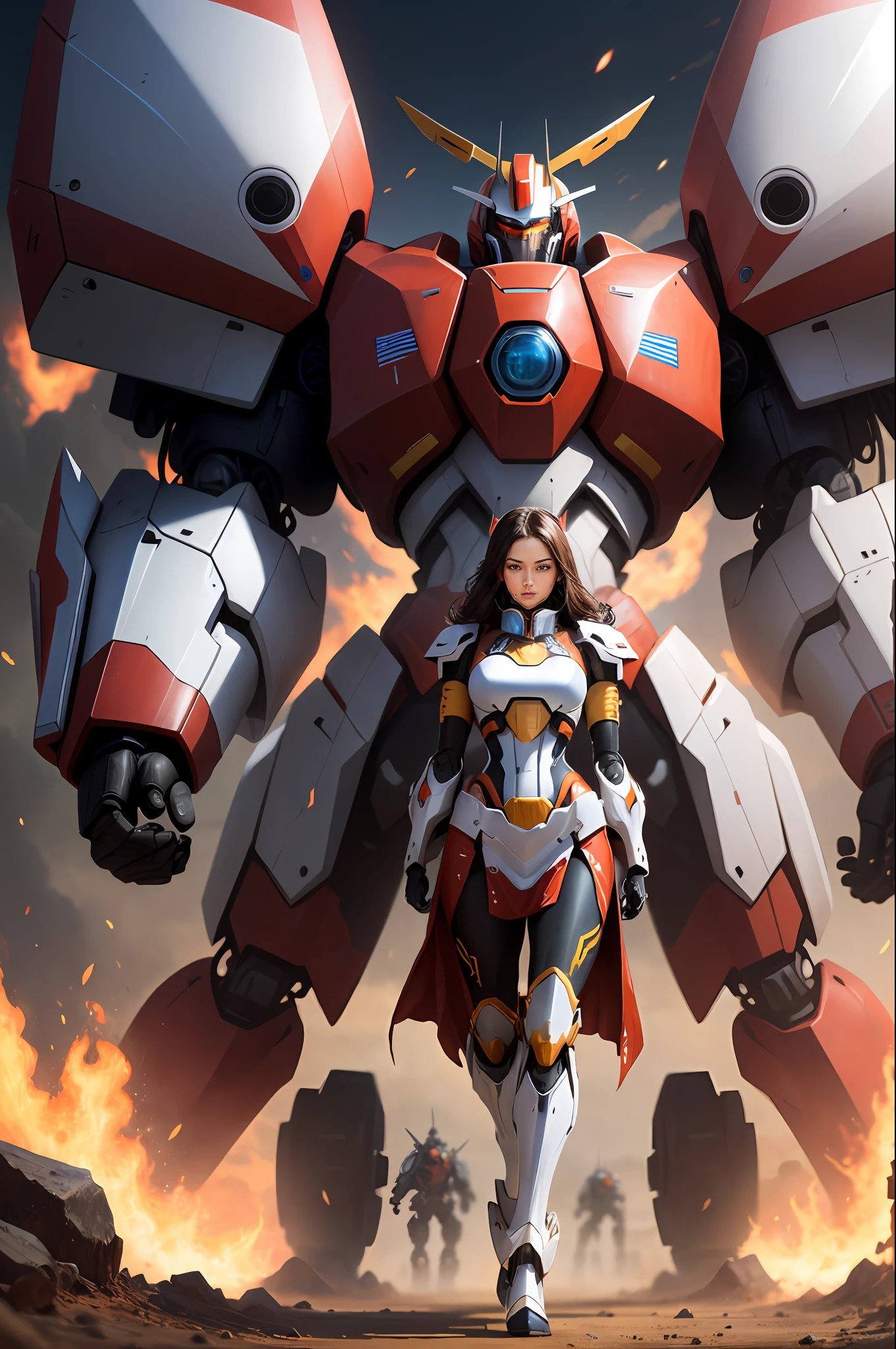 Mecha warrior，Tall sci-fi，real picture quality