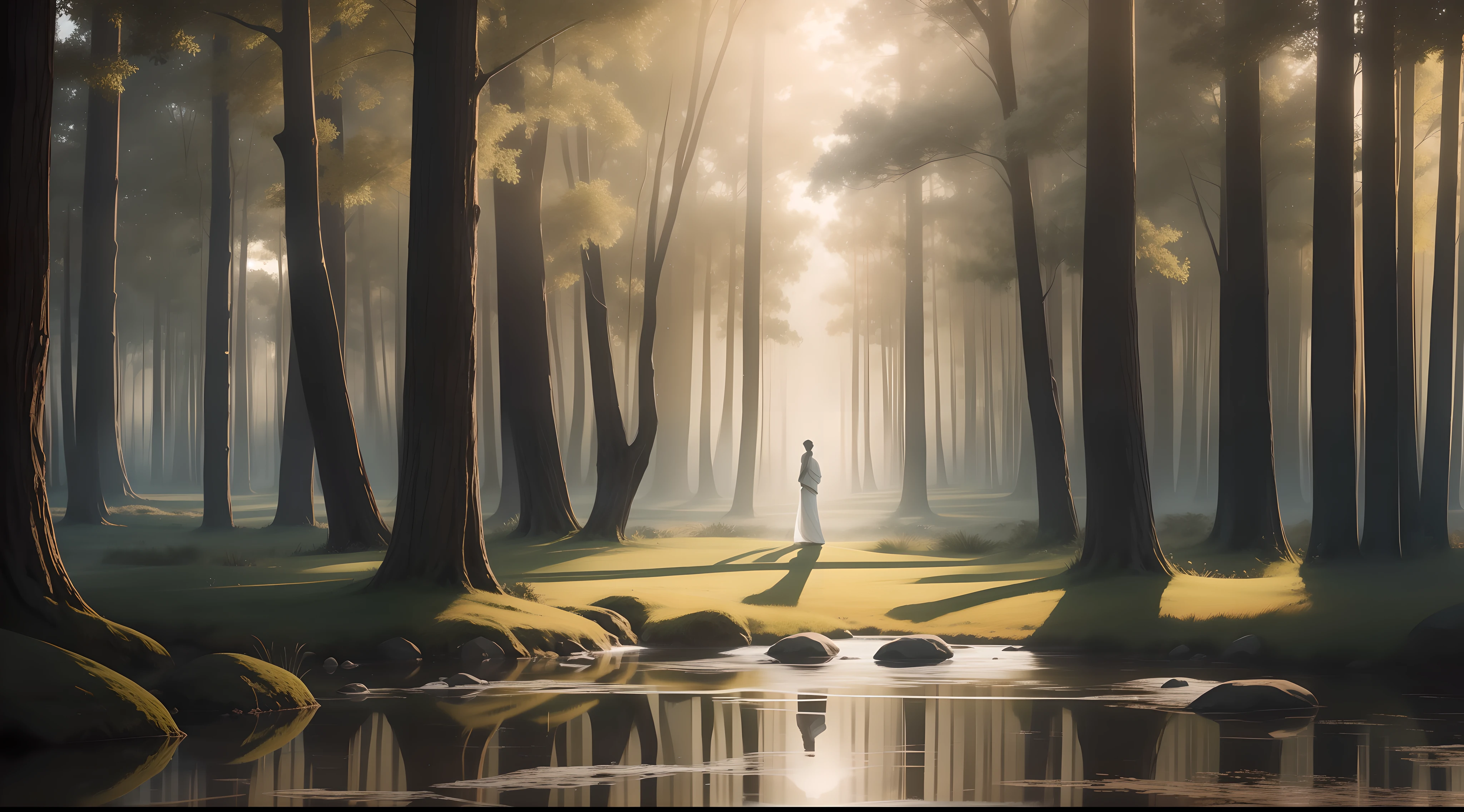"An ethereal artwork depicting the essence of 'Stoic Philosophy'. The scene is filled with a serene ambiance, capturing the wisdom and tranquility of stoicism. Delicate brushstrokes create a sense of depth and introspection. The main subject, a solitary figure, stands tall with a calm and contemplative expression. Soft lighting enhances the atmosphere, casting gentle shadows and emphasizing the depth of emotions. The backdrop showcases a minimalist setting, with muted earth tones and a hint of nature. This masterpiece radiates a sense of inner strength and resilience, inviting viewers to reflect upon the timeless wisdom of stoic philosophy."