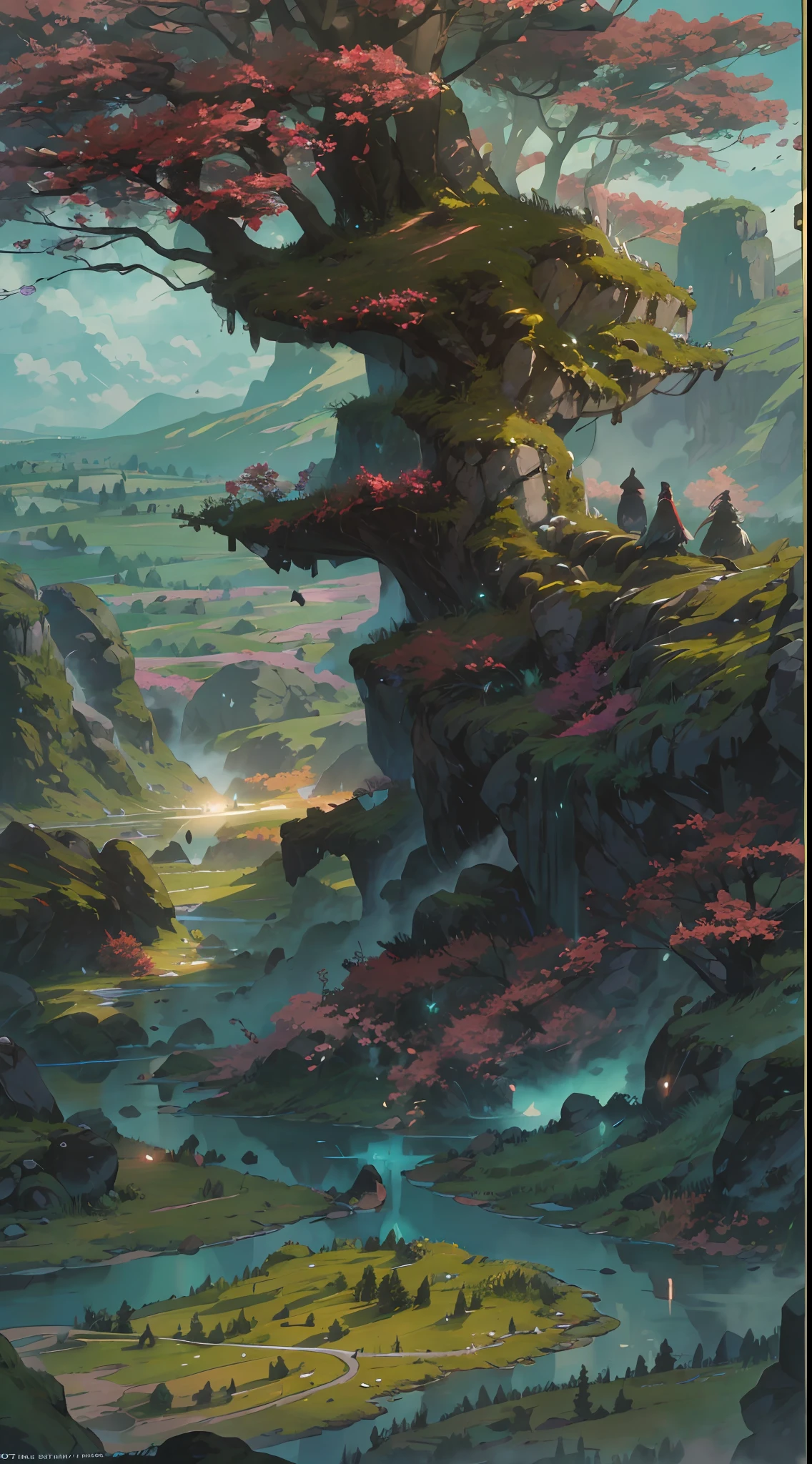 image inspired by the poem Wanderer's night song II of Johann Wolfgang von Goethe: (O'er all the hilltops
Is quiet now,
In all the treetops
Hearest thou
Hardly a breath;
The birds are asleep in the trees:
Wait, soon like these
Thou too shalt rest )BREAK,Detailed,Realistic,4k highly detailed digital art,octane render, bioluminescent, BREAK 8K resolution concept art, realism,by Mappa studios,masterpiece,best quality,official art,illustration,,(cool_color),perfect composition,absurdres, fantasy,focused,rule of third