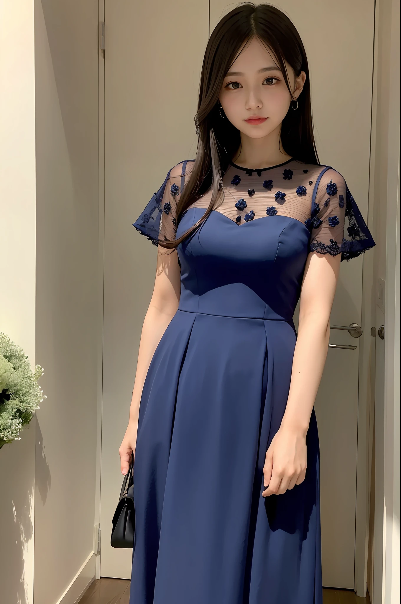Girl in random color formal dress、
