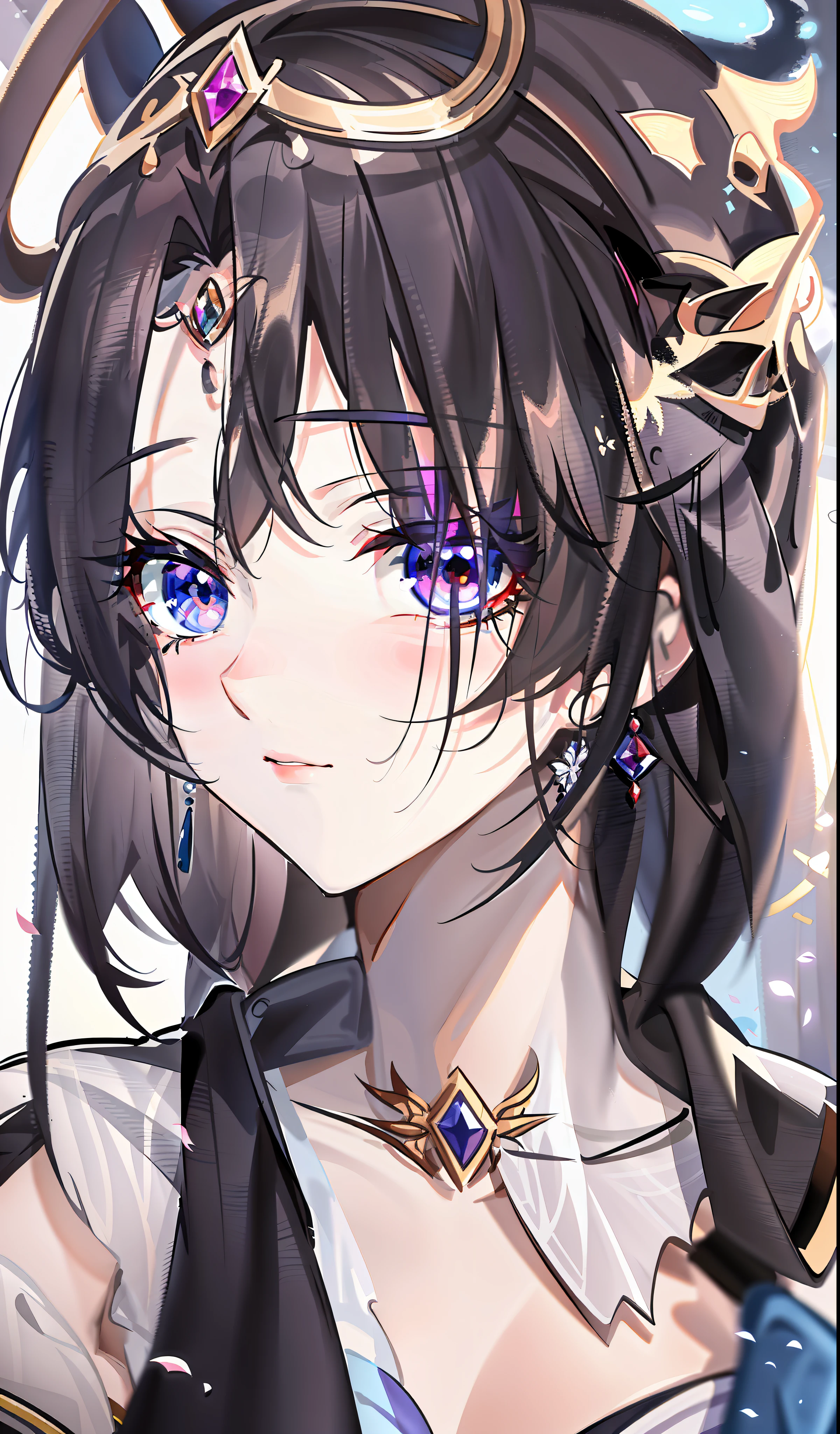There is a hair blooming,Woman in black jacket, Guviz-style artwork, Guviz, Guweiz in Pixiv ArtStation, Guweiz on ArtStation Pixiv, detailed portrait of an anime girl, guweiz masterpiece, anime realism style, Stunning anime face portrait, a beautiful anime portrait, author:Shitao